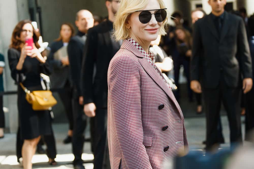 Actress Cate Blanchett before Georgio Armani fashion show 2018