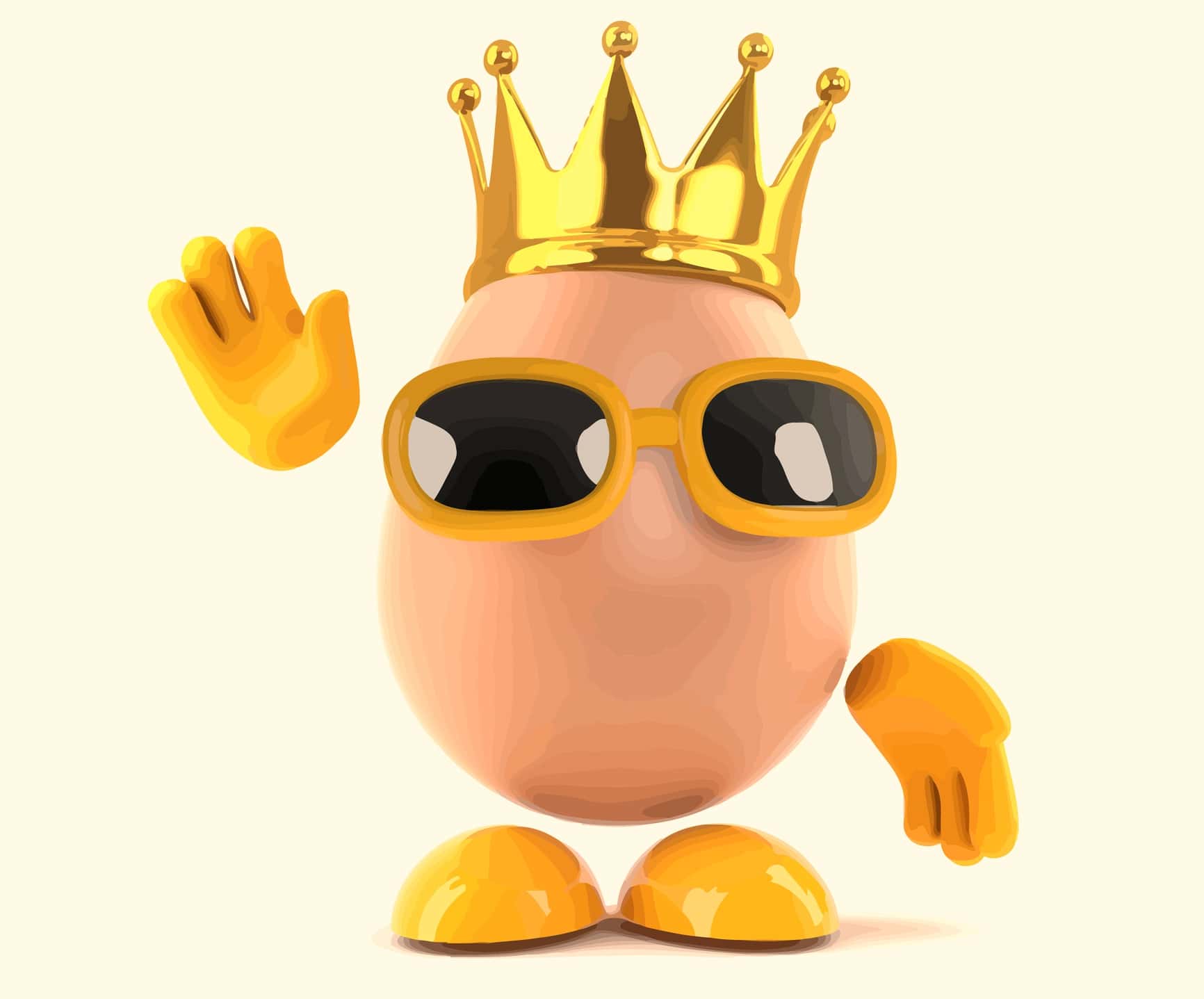 Vector 3D King egg