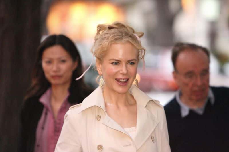 Nicole Kidman with Wendi Deng walking on the street