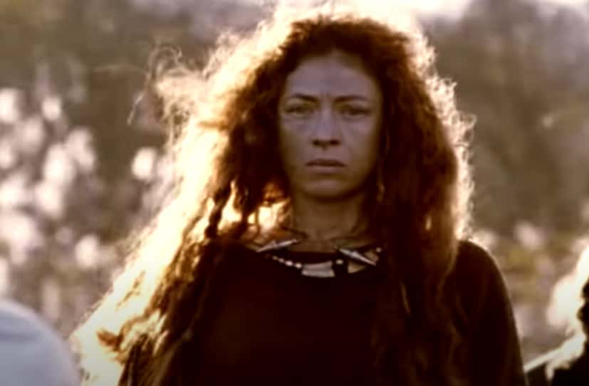 Boudica in traditional clothes