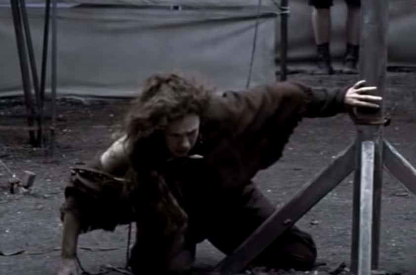 Boudica on her knees