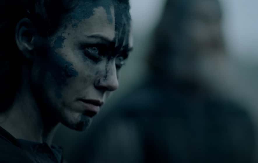 Boudica in warrior make up