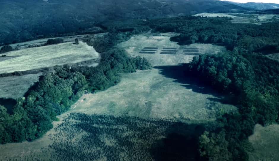 Boudica's army going to battle 