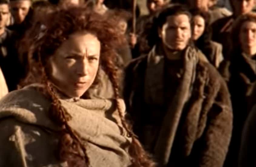 Boudica in traditional clothes