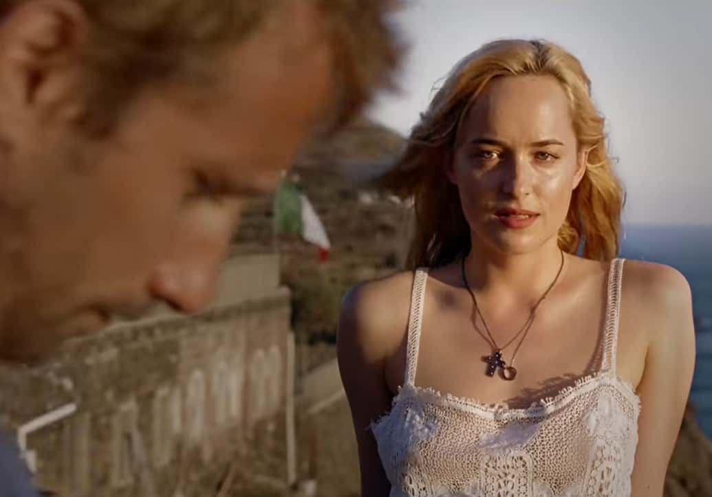 A visually captivating still taken from a pivotal moment in the film A Bigger Splash (2015)