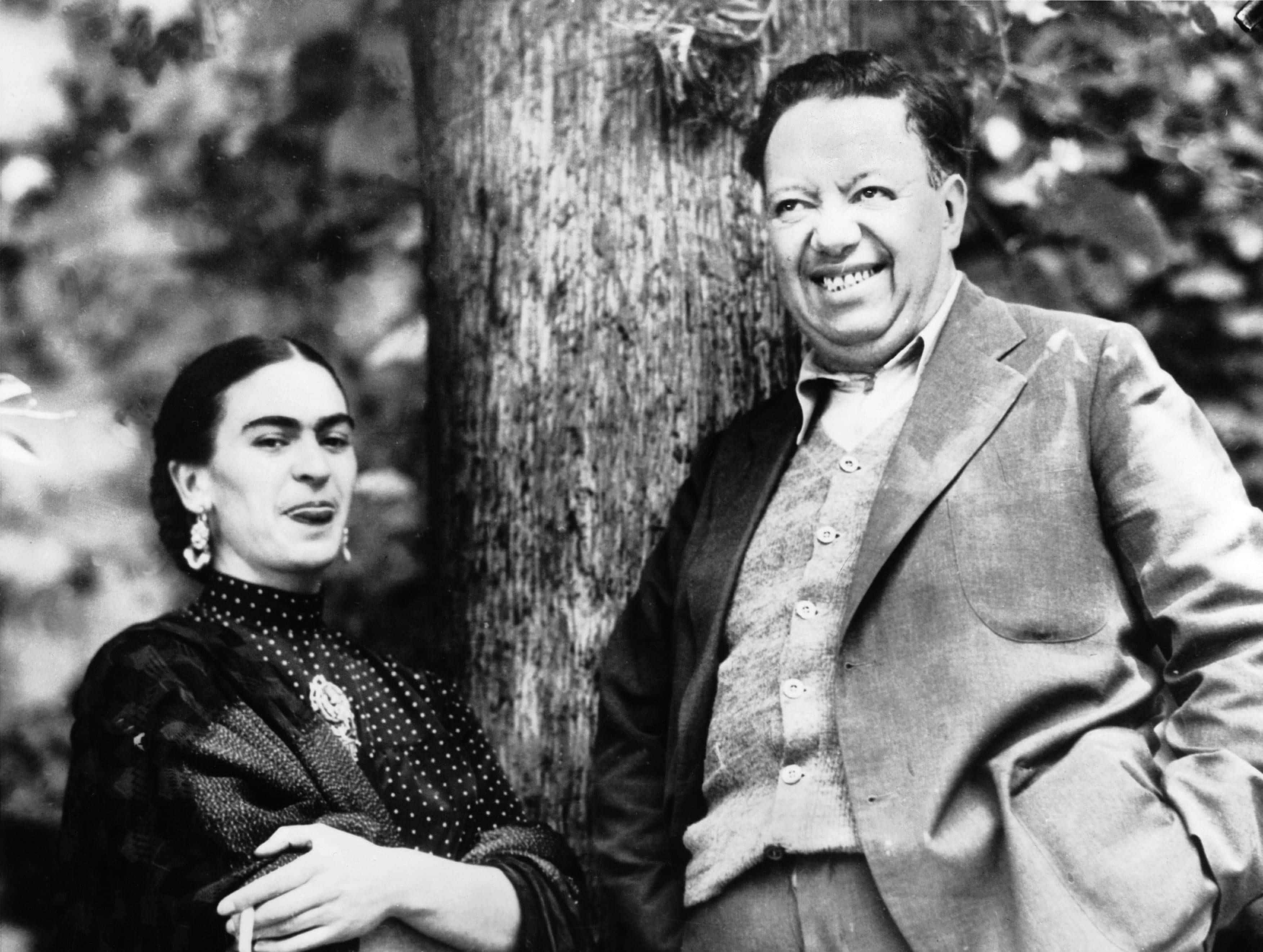 The Spouses And Painters Diego Rivera And Frida Kahlo In Mexico