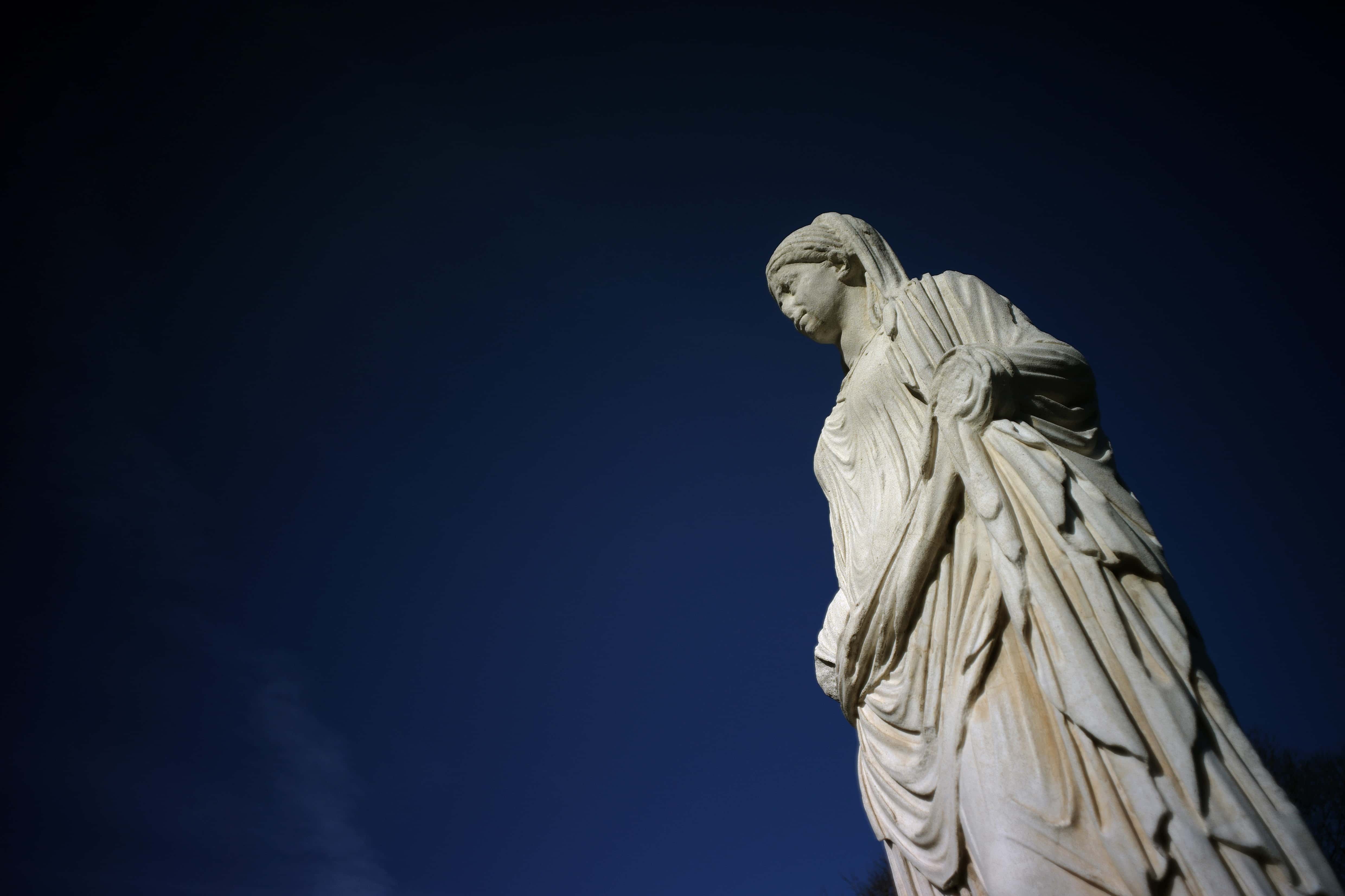 A statue of a Vestal Goddess.