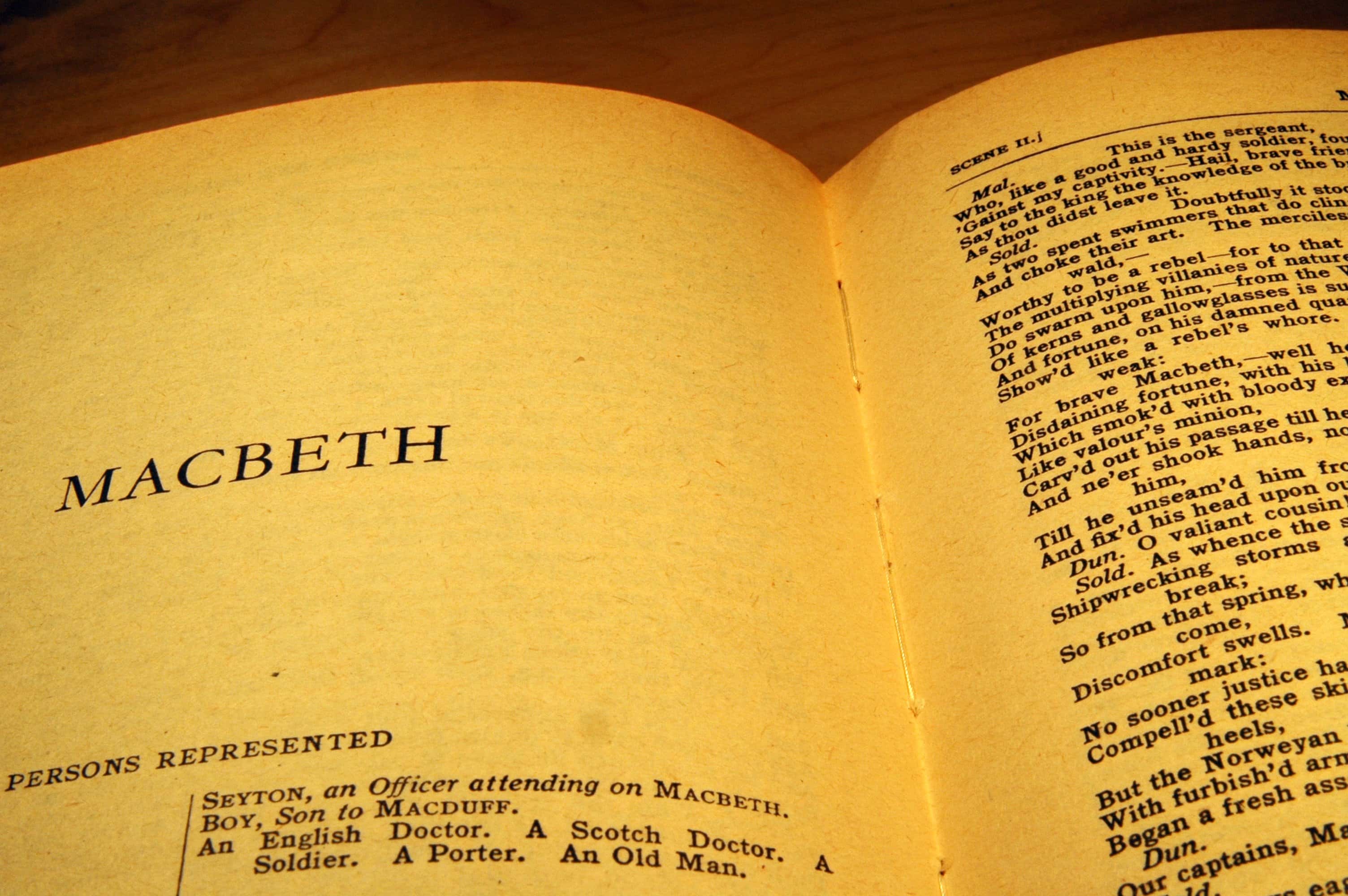 Title page of Shakespeare's Macbeth