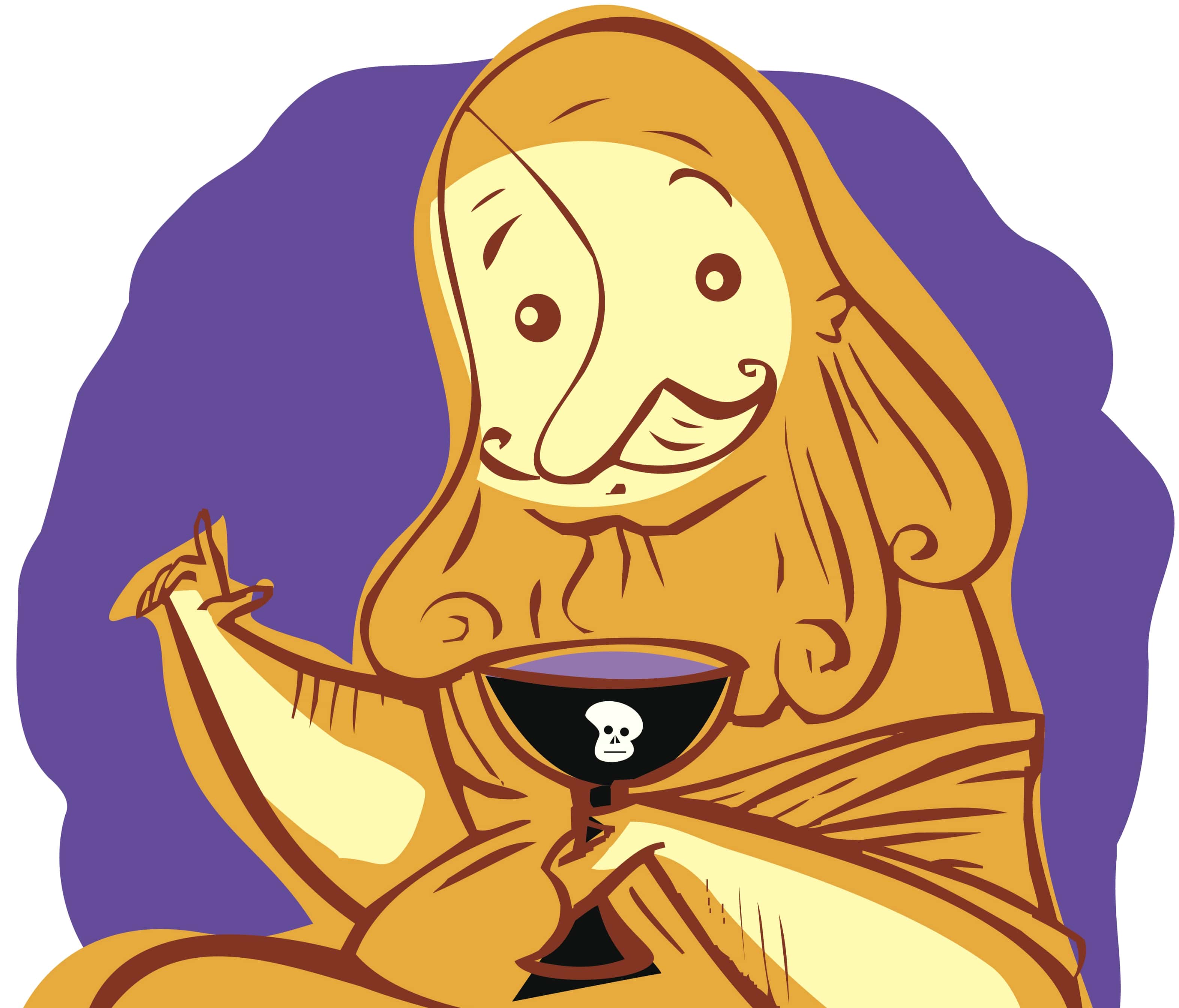 Caricatura de Sócrates.