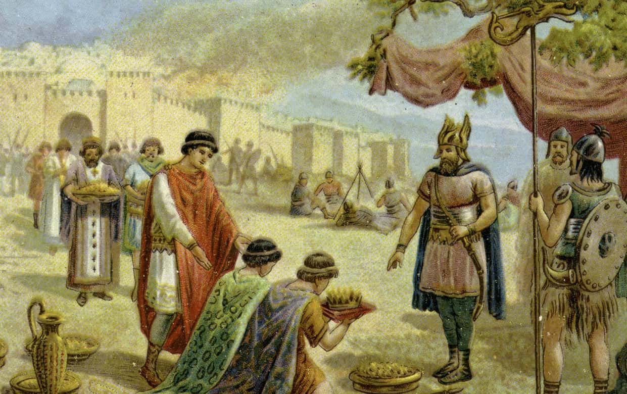 Attila the Hun arrives in Byzantine