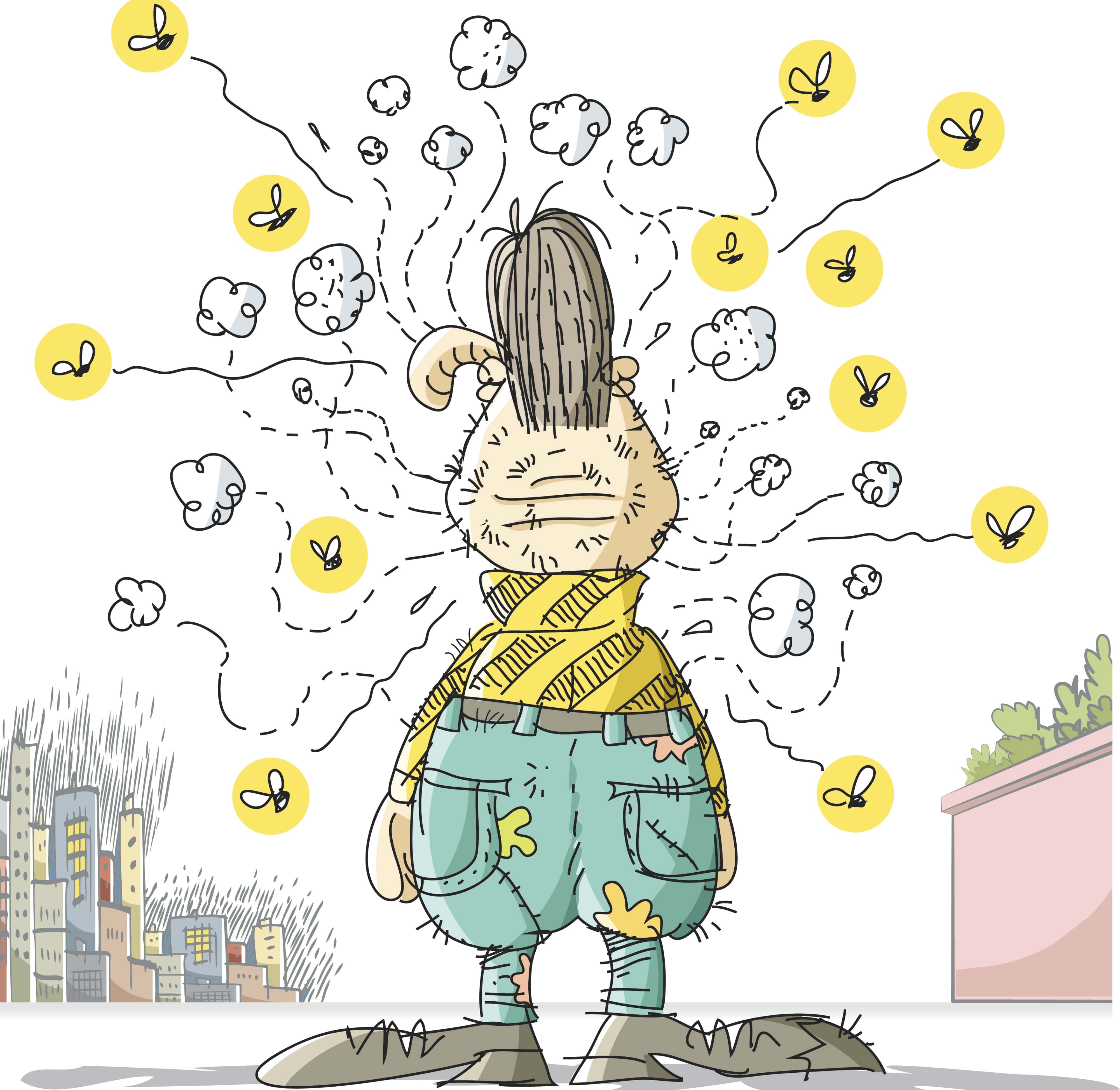 Sketchy loser. Illustration.