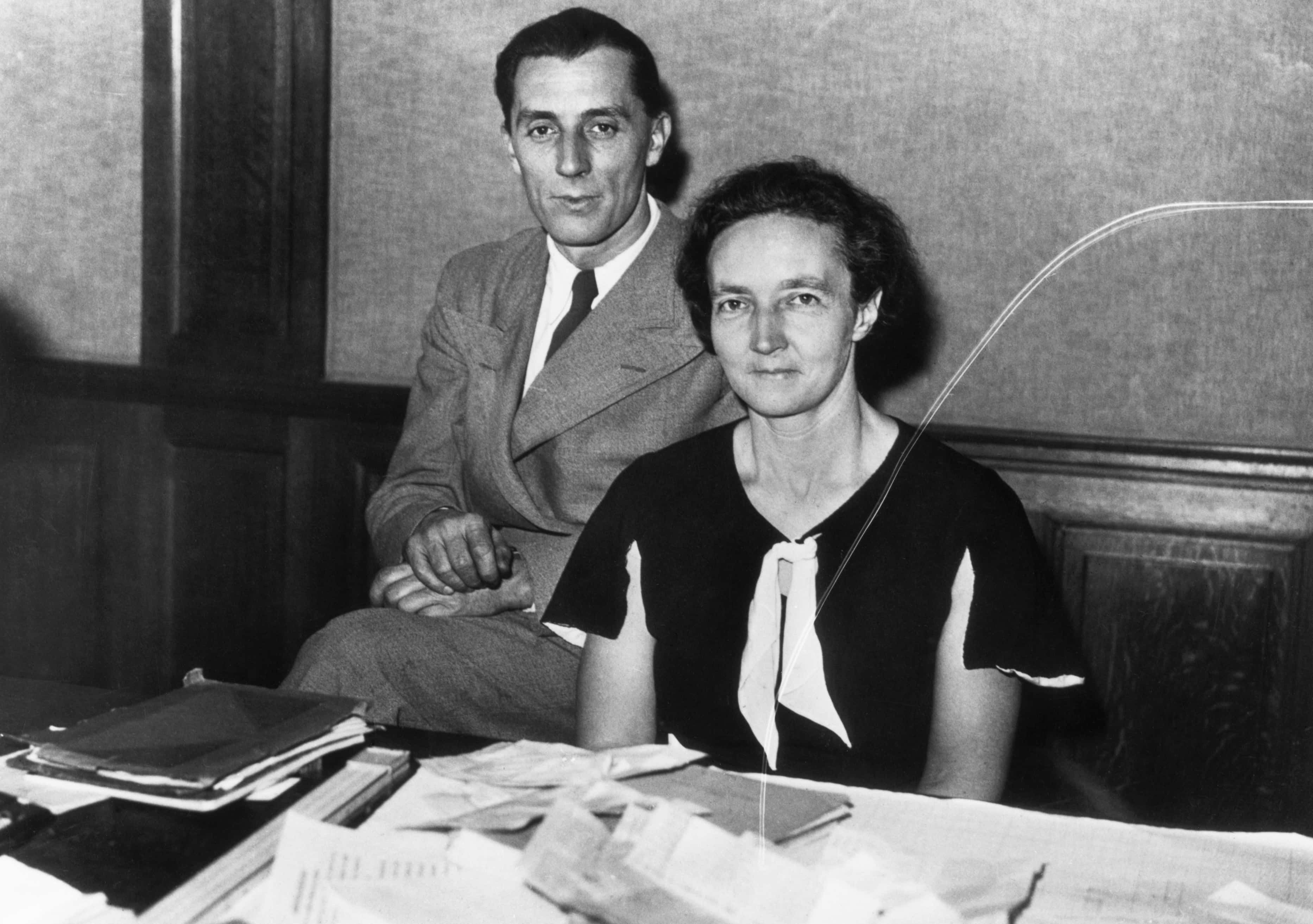 Dr. And Mrs. Frederick Curie-Joliot.