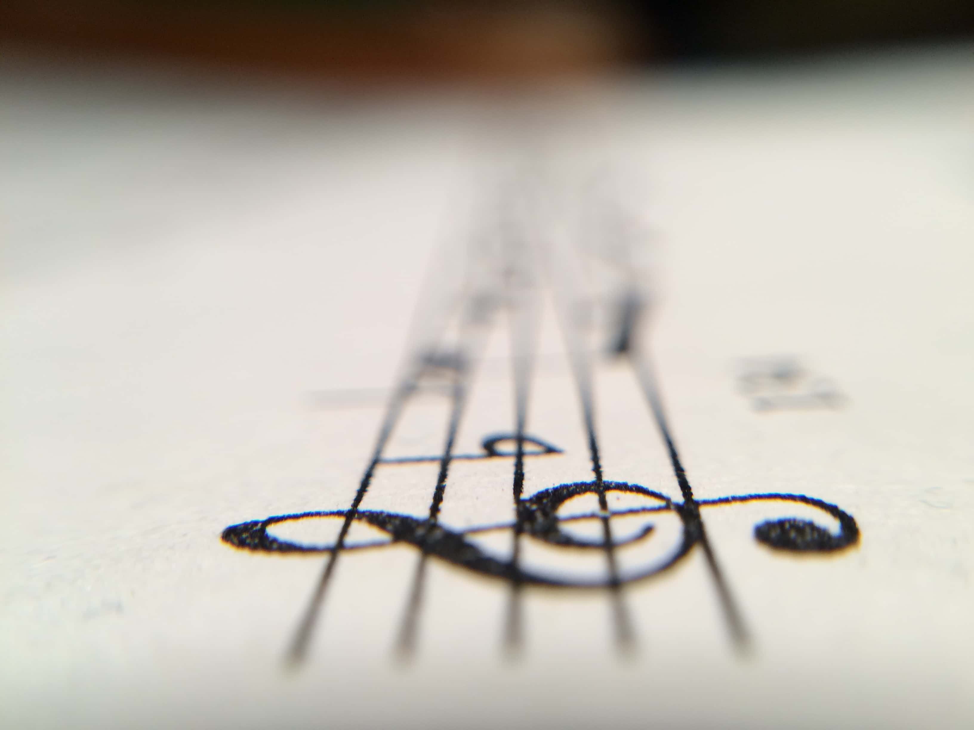 Macro Shot Of Musical Notes