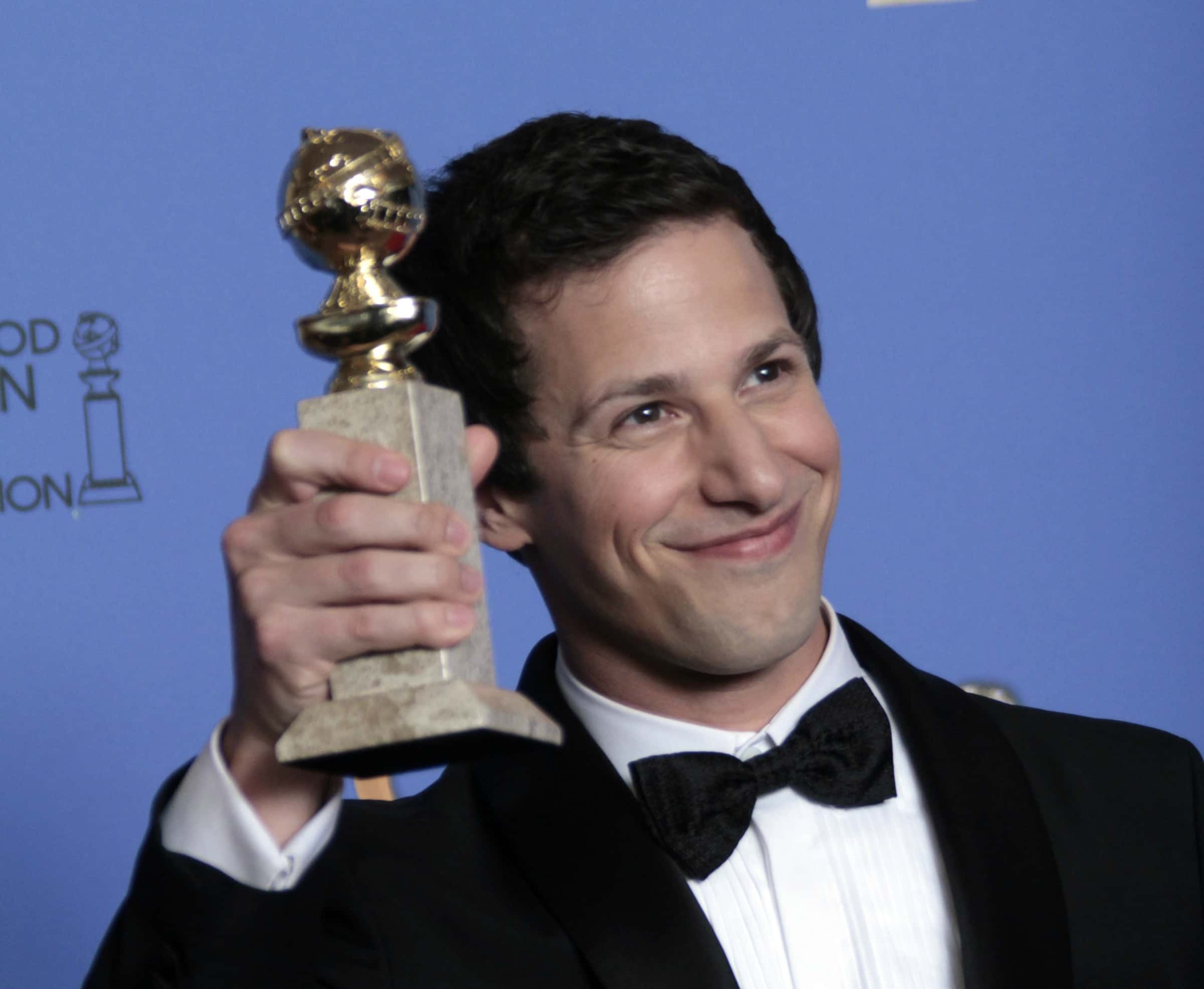 January 12, 2014 Andy Samberg for winning Best Performance for an Actor.