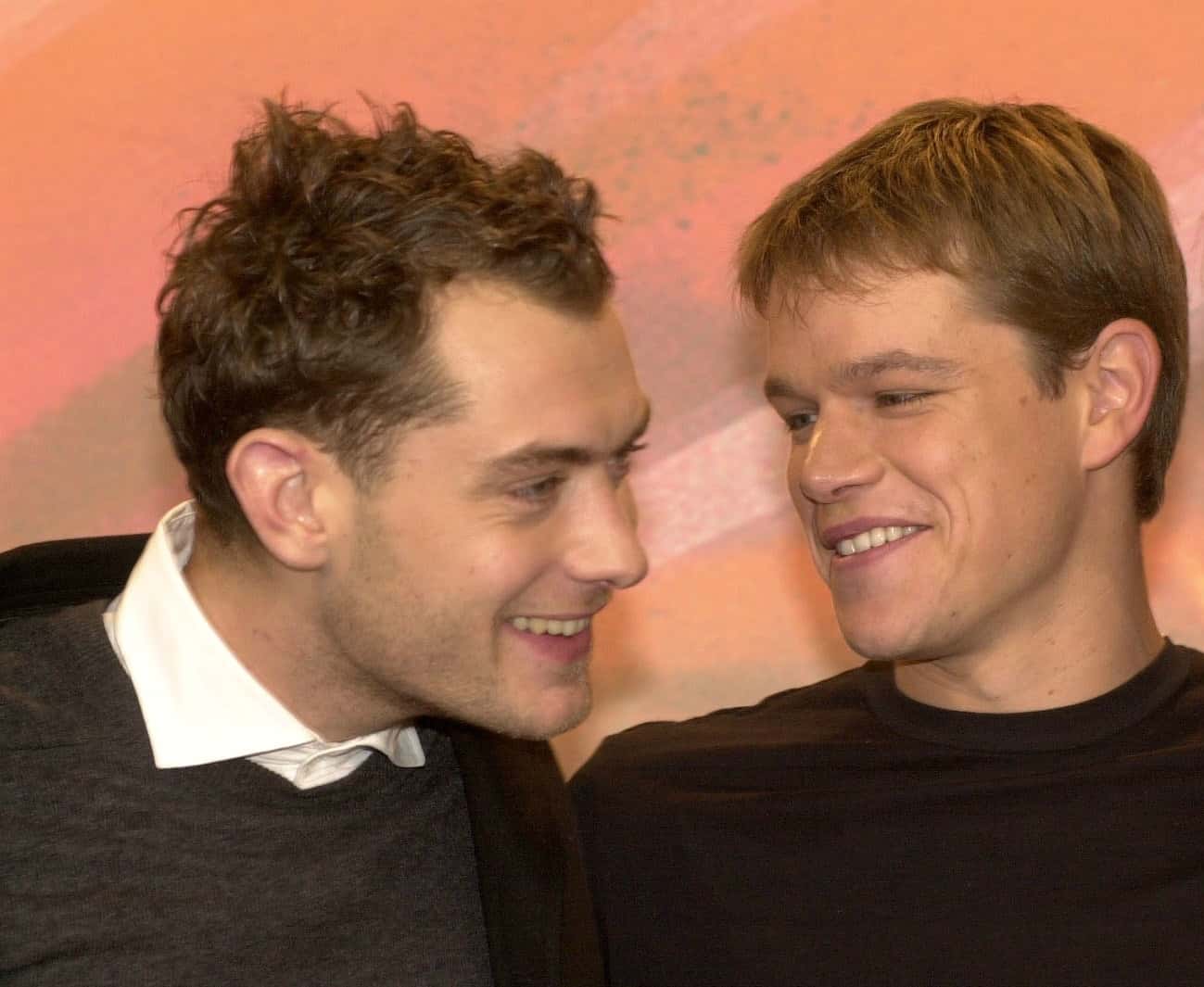 Jude Law, Matt Damon & Gwyneth Paltrow at the press conference for 'The Talented Mr Ripley'.