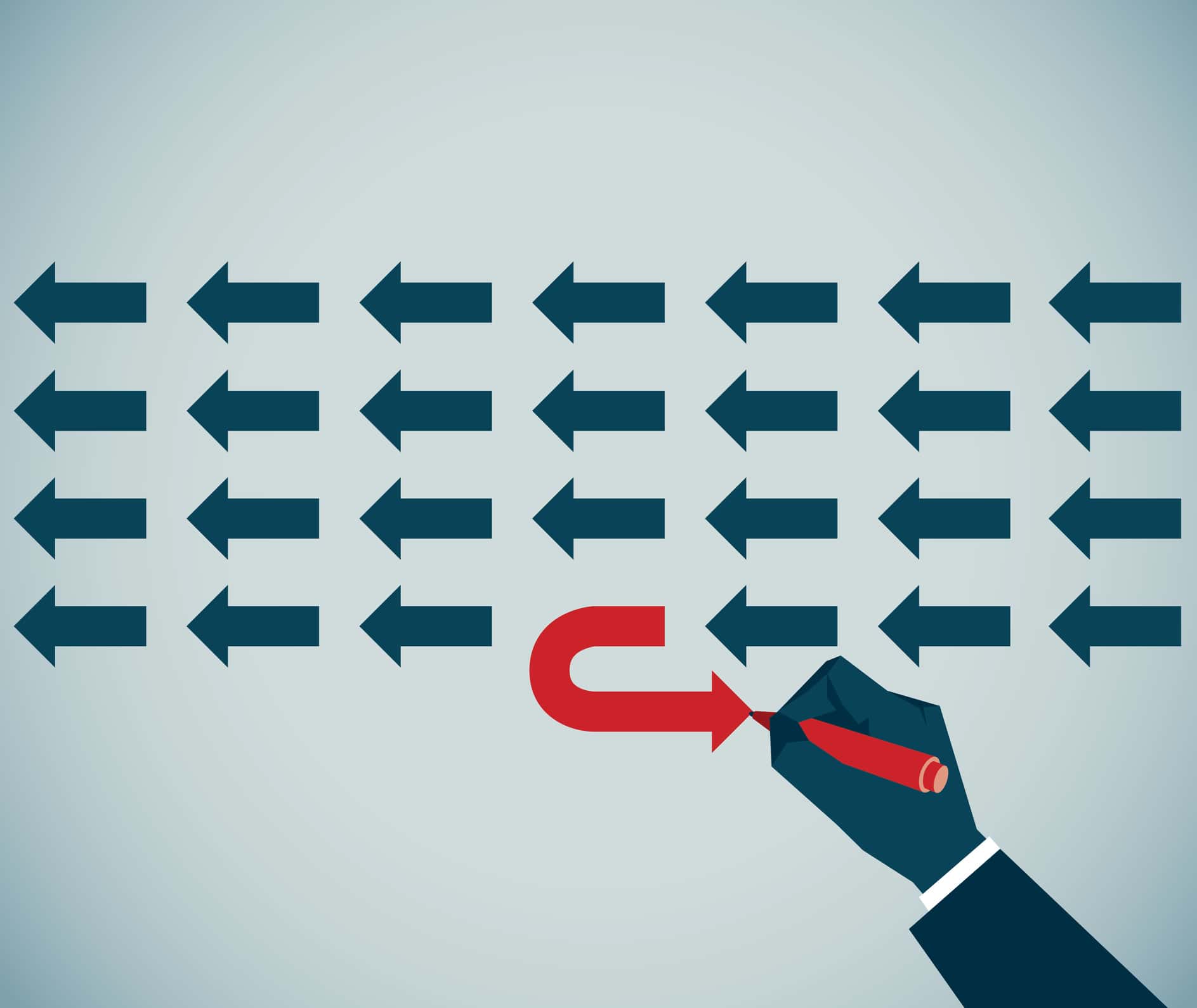 Back to front, illustration.