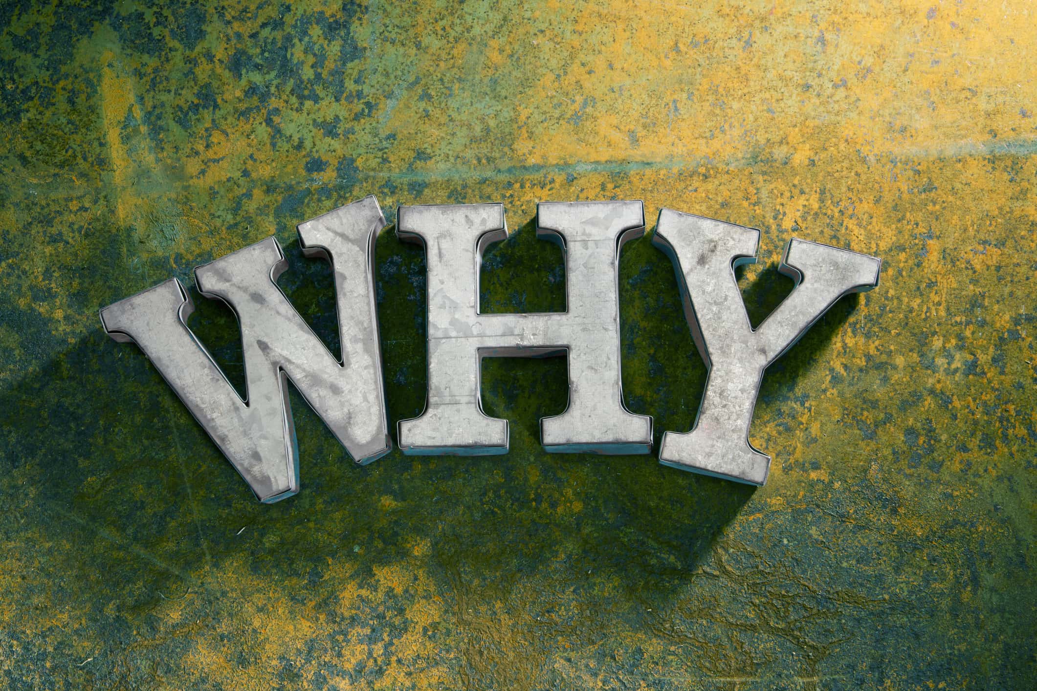 Metal Letters/Words on Rust - 'WHY'