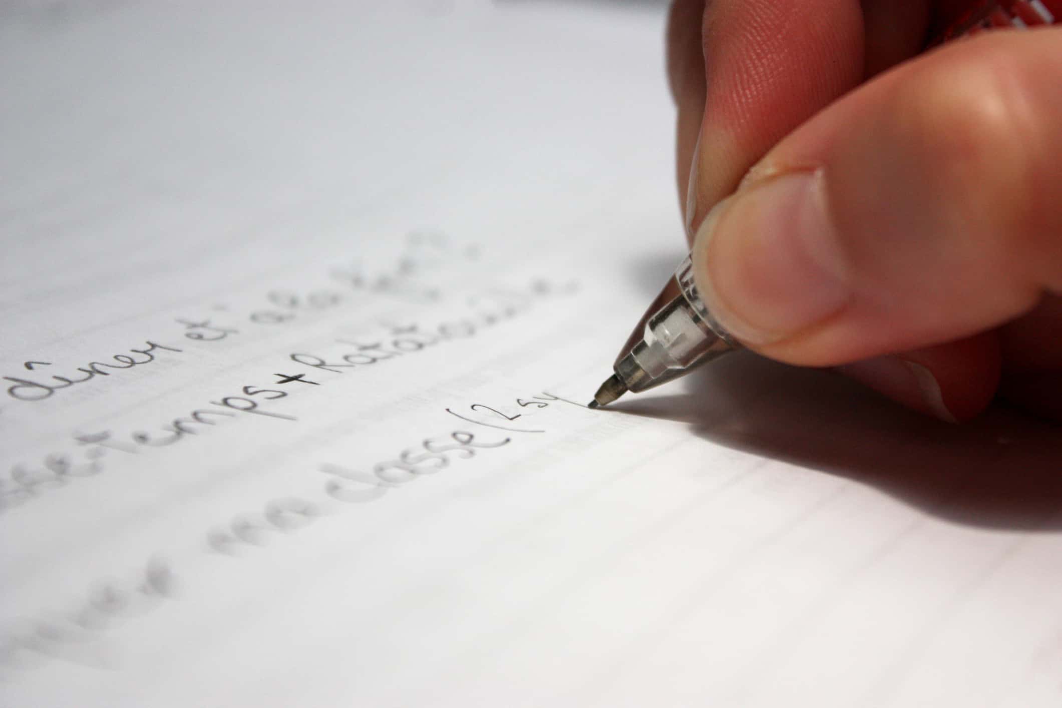 Close-Up Of Text Written On Paper.