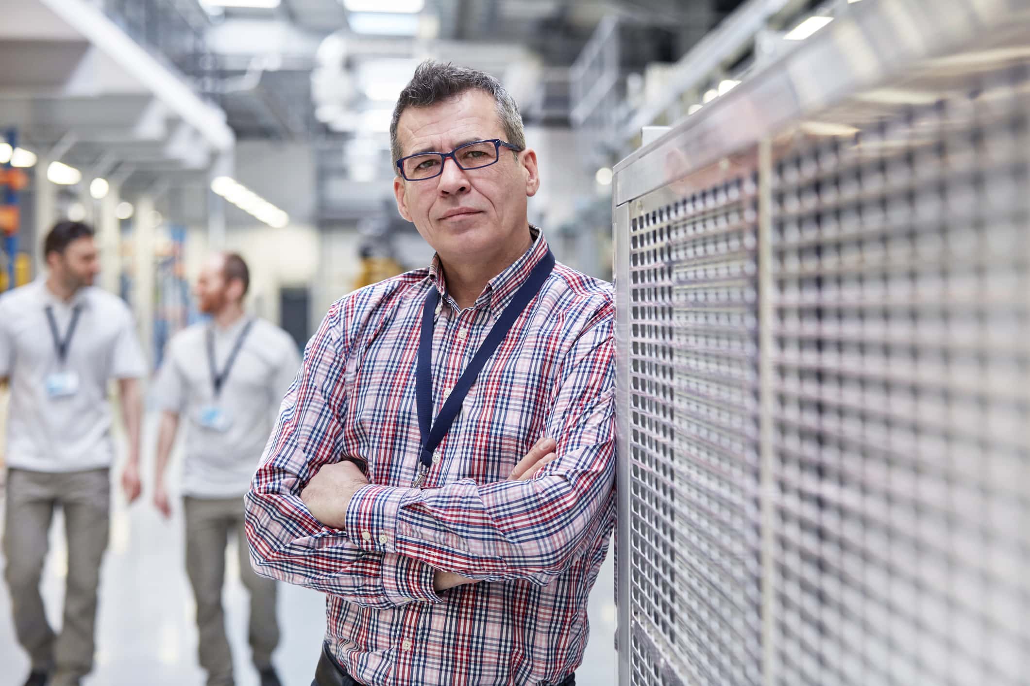 Male supervisor in factory