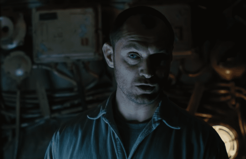 A visually captivating still taken from a pivotal moment in the film Black Sea (2014)