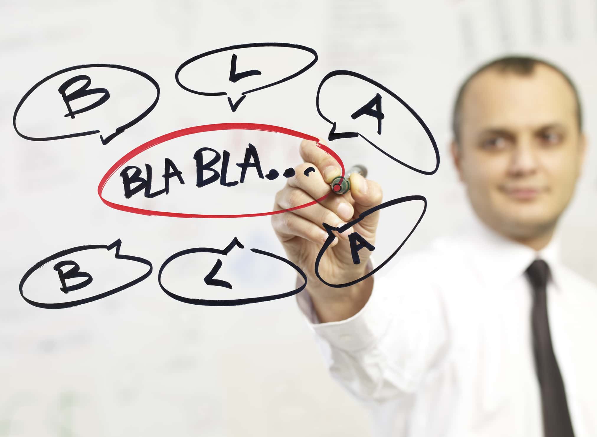 'Bla' written on a glass.