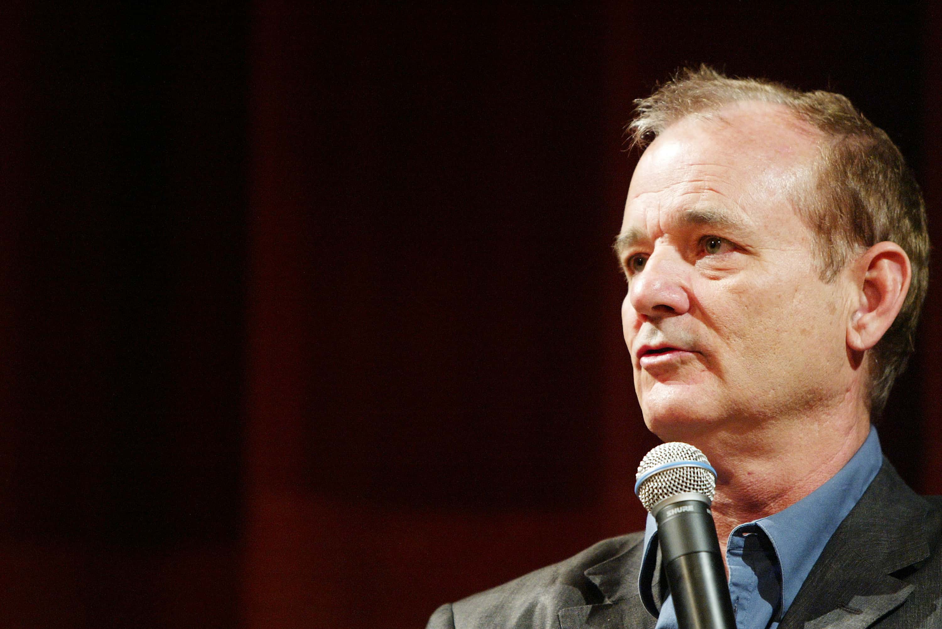 Actor Bill Murray during a talk with film critic Elvis in Brooklyn, New York