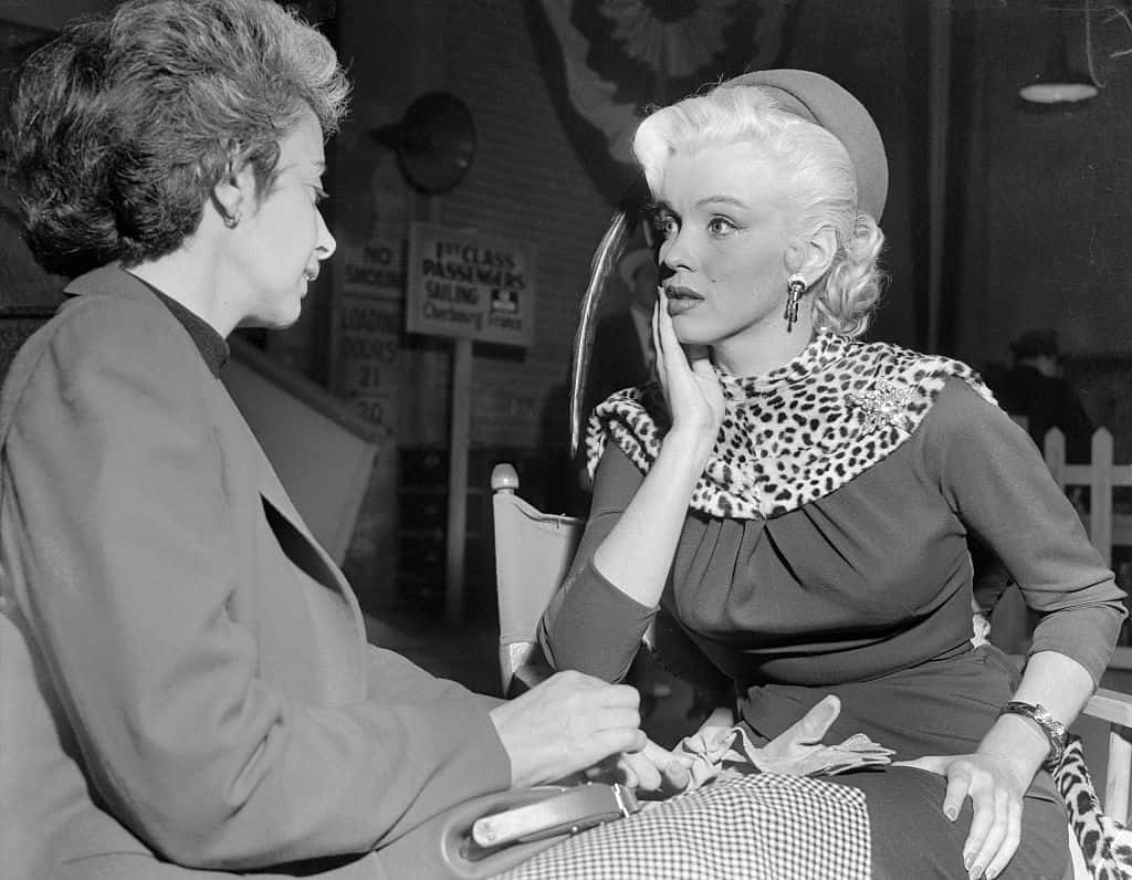 Marilyn Monroe with Her Drama Coach.