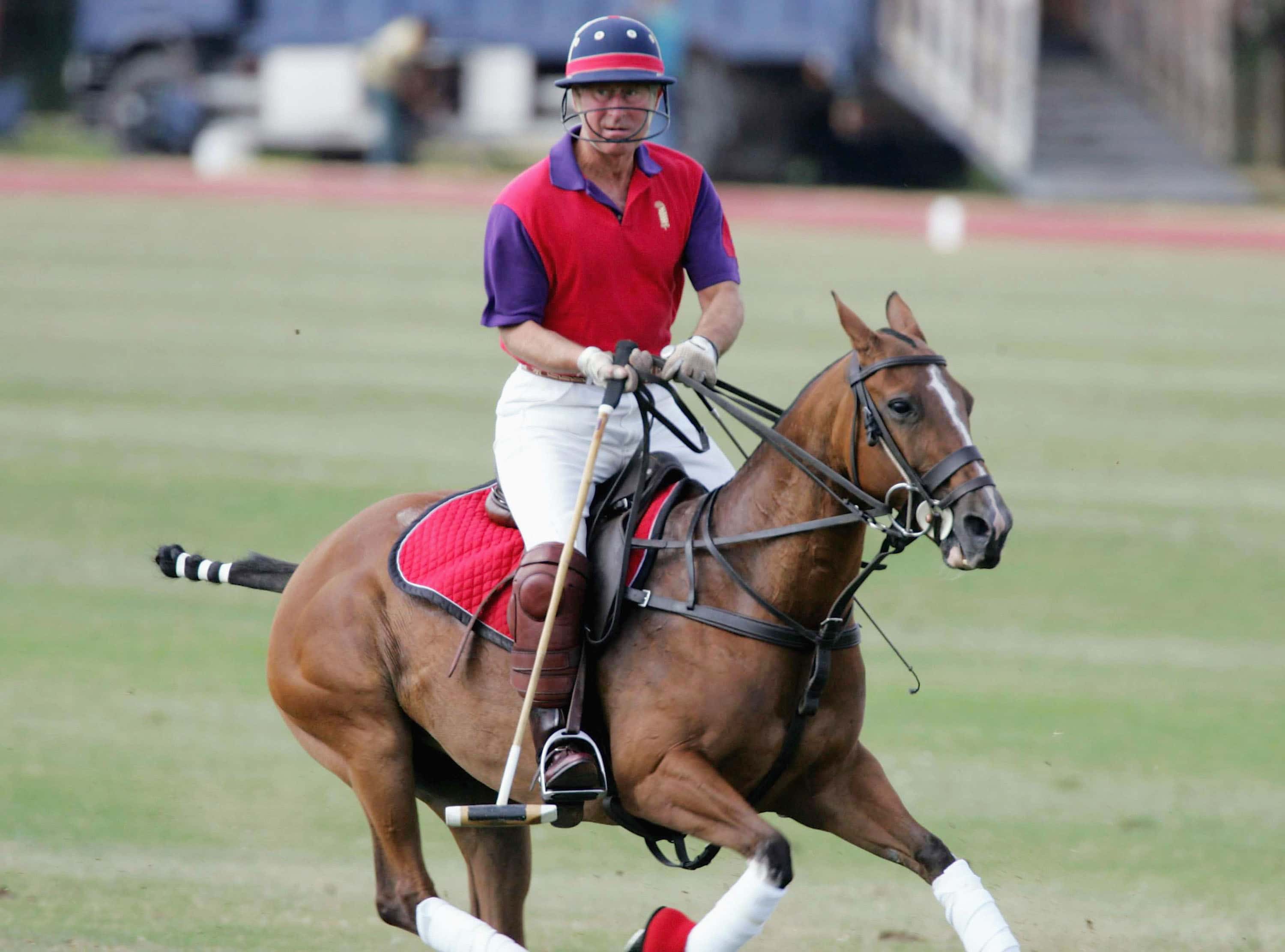 Prince Charles Plays Polo At Beaufort.