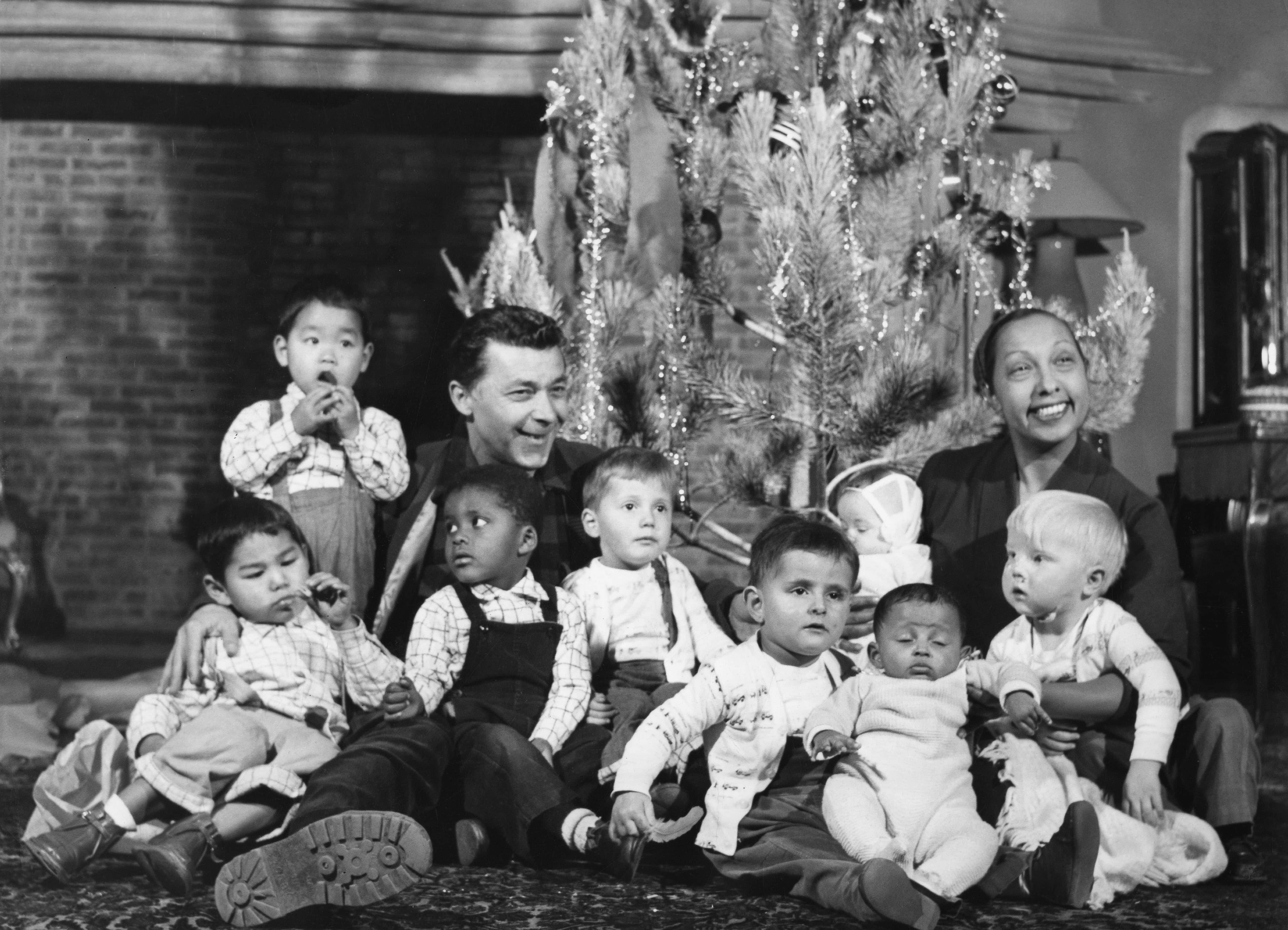 Josephine Baker  with her third husband Jo Bouillon and their adopted children 