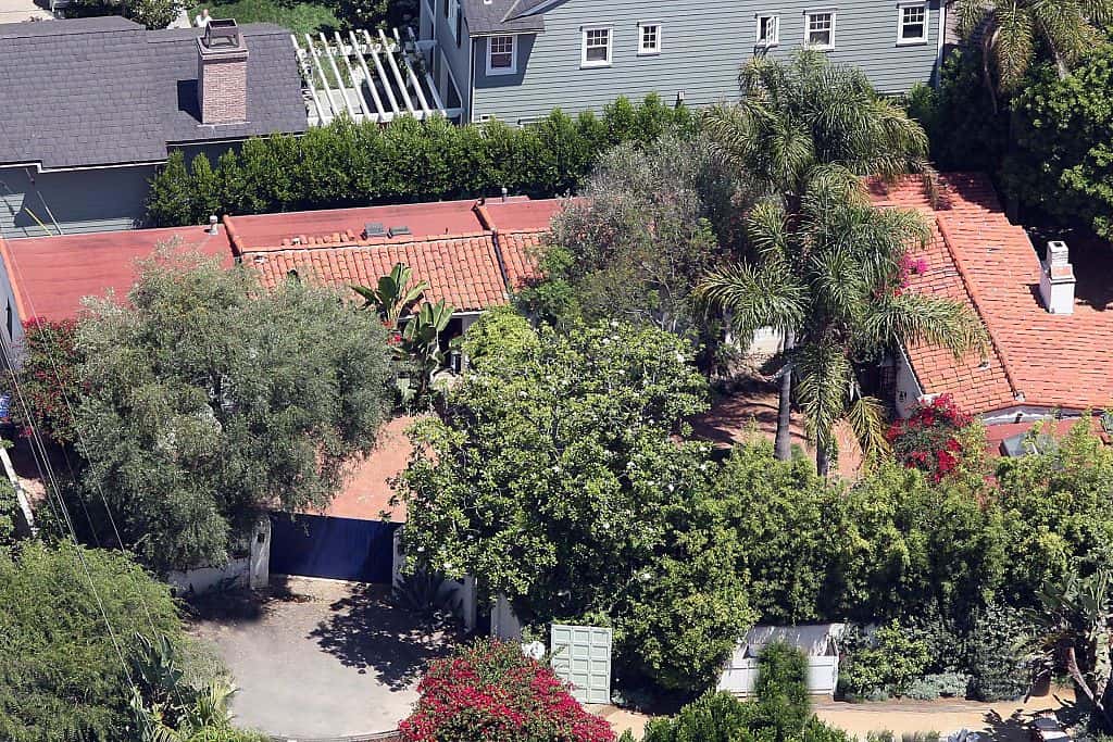 MARILYN MONROE'S HOUSE FROM THE AIR.
