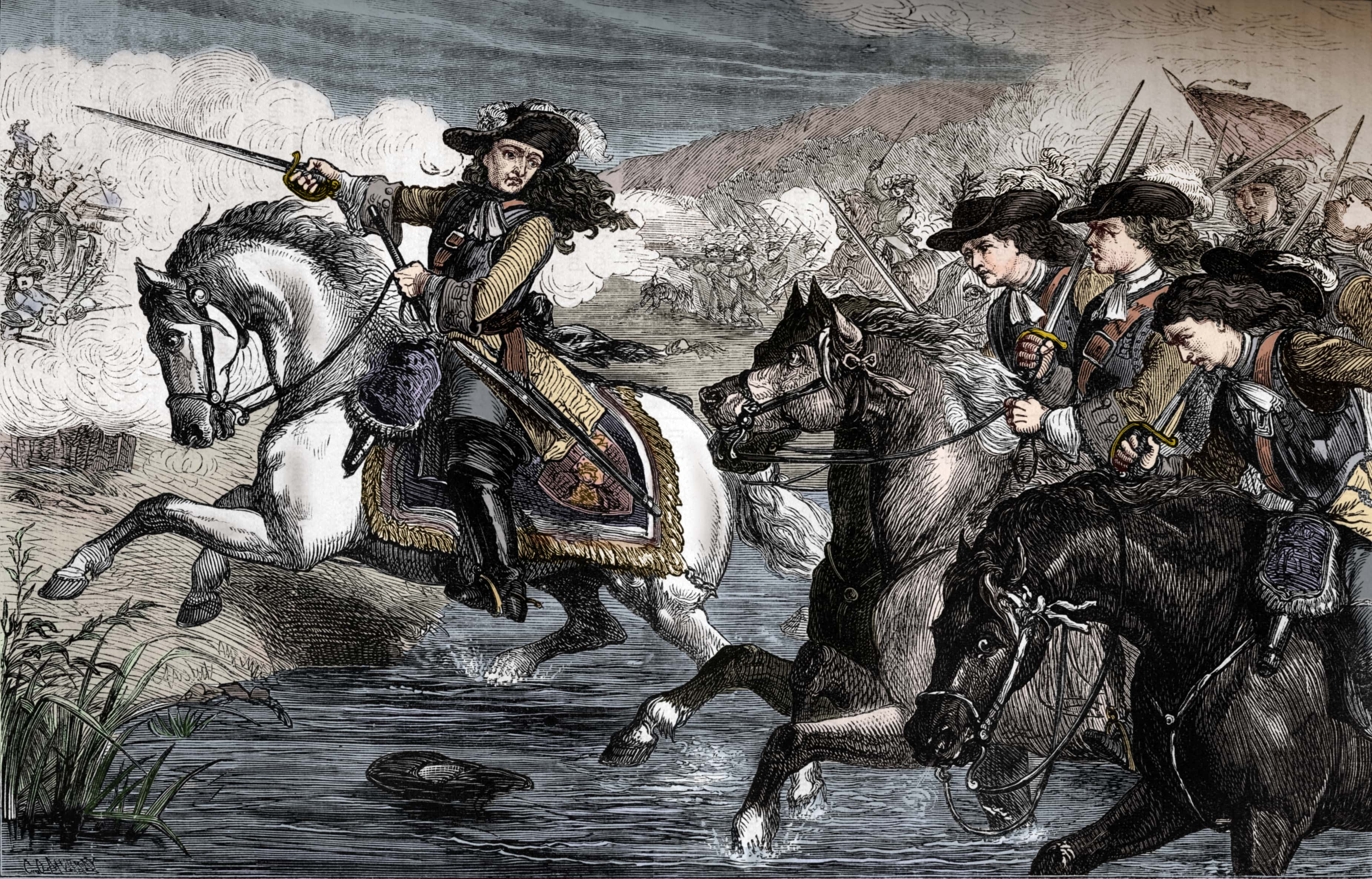 Willliam III At The Boyne 1690 (C1880)