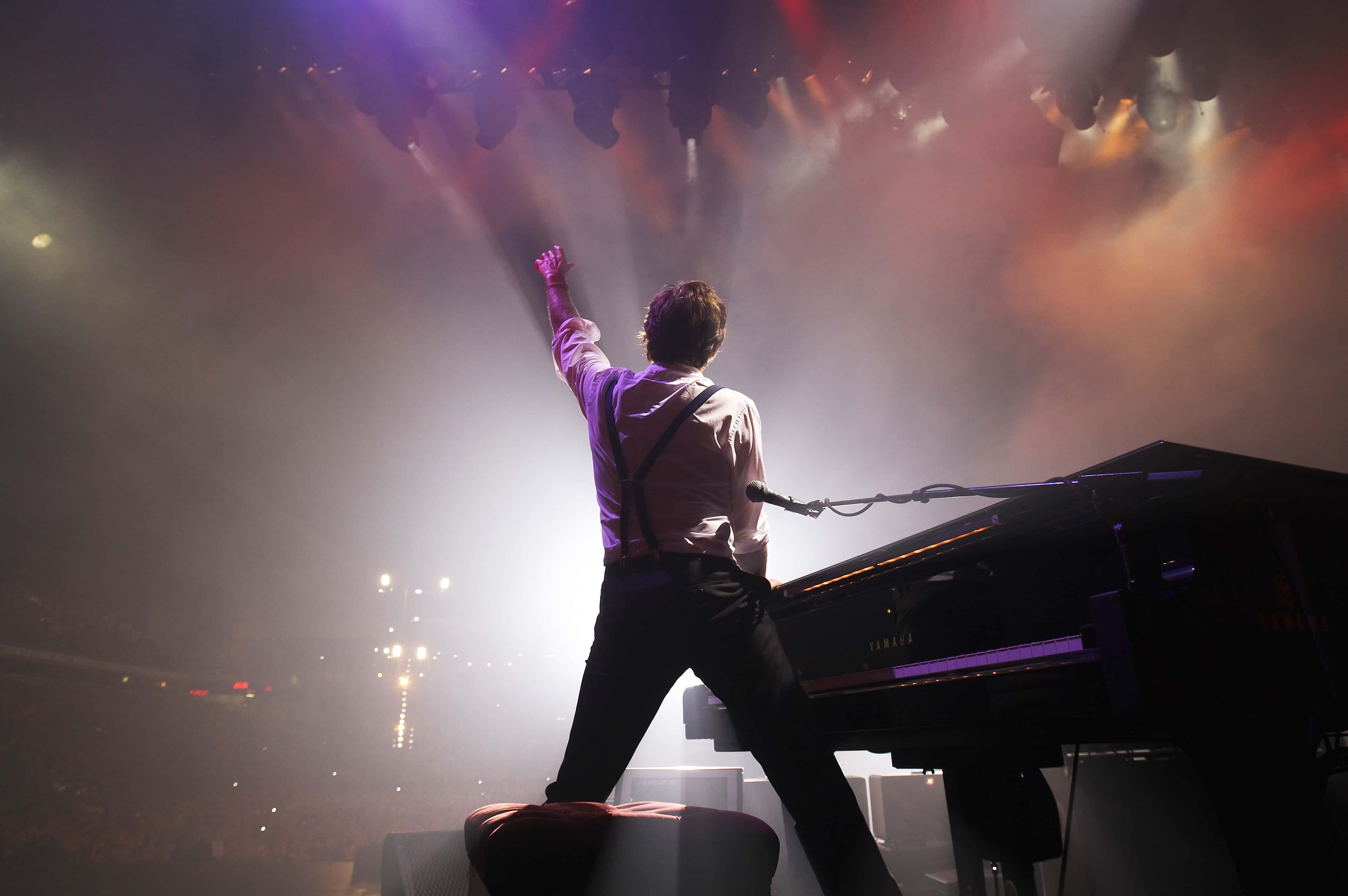 Paul McCartney performs during the Liverpool Sound concert, held at Anfield Stadium