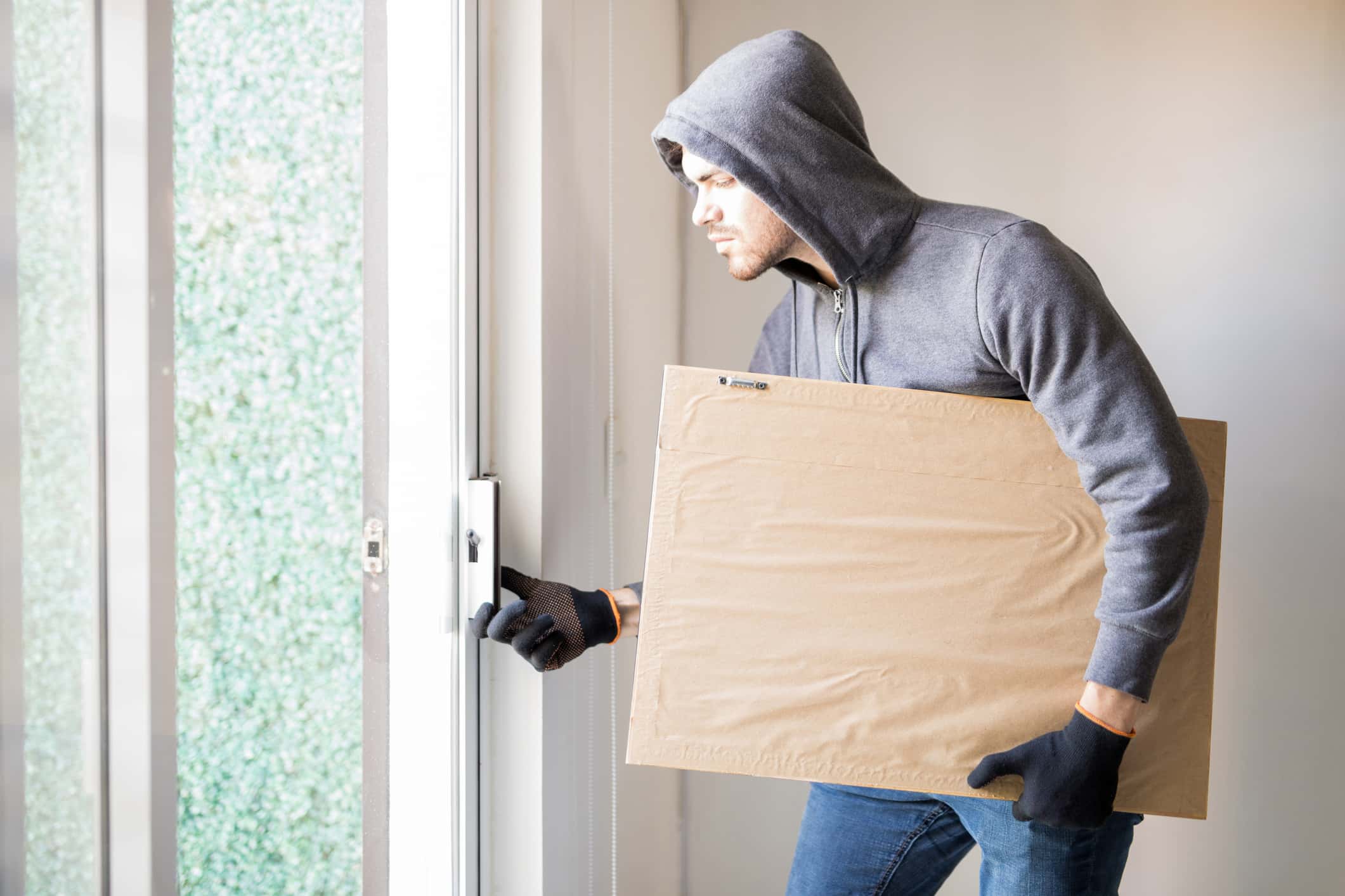 House burglar getting away.