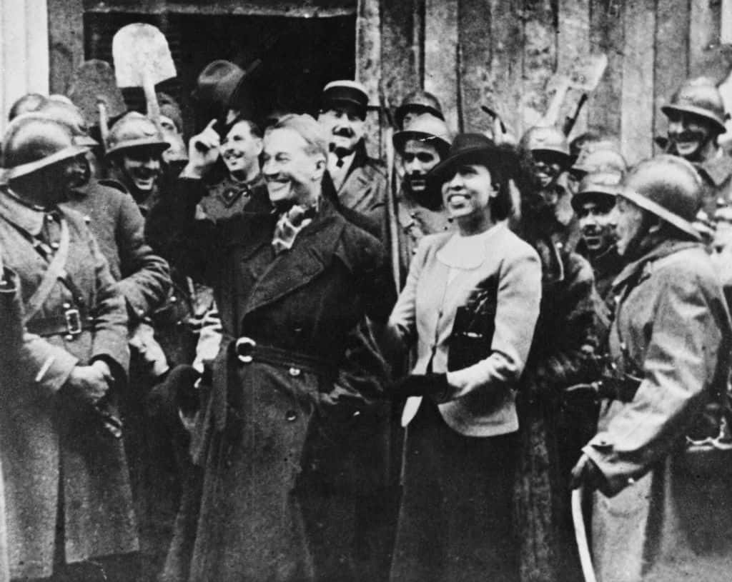 Entertainers Maurice Chevalier and Josephine Baker