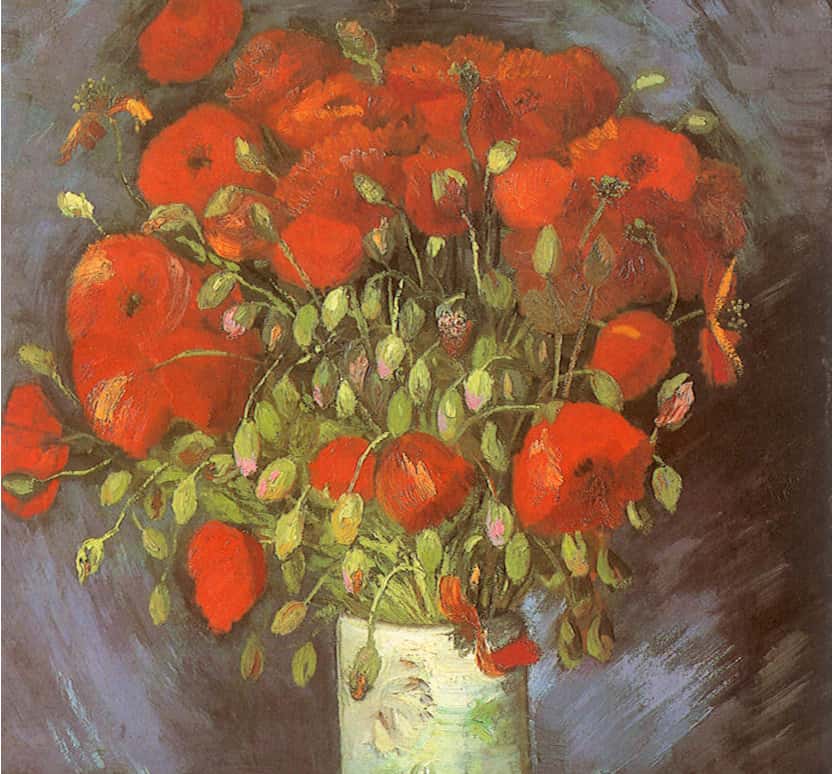 Vase with Red Poppies.