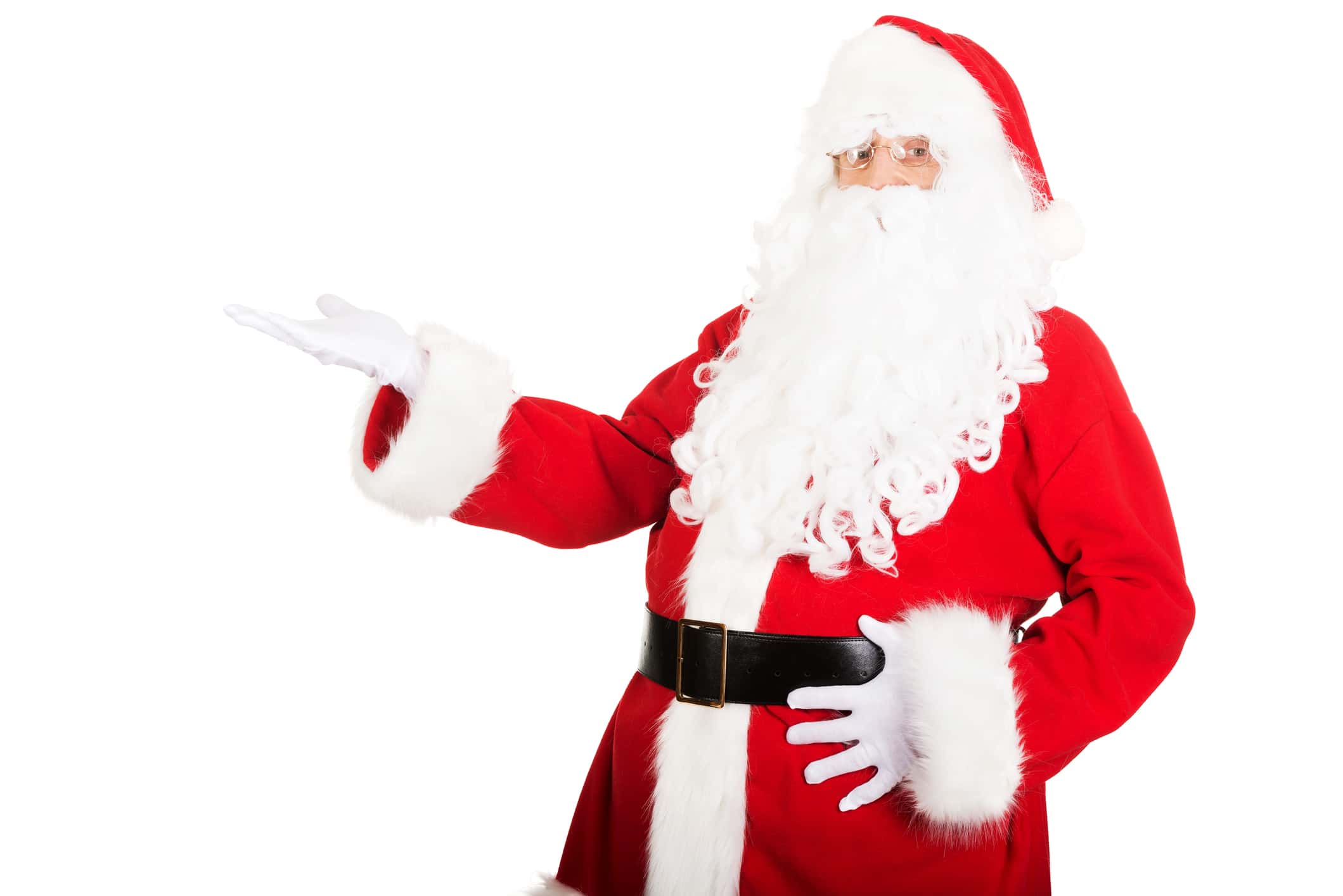 Portrait Of Man In Santa Claus Costume.