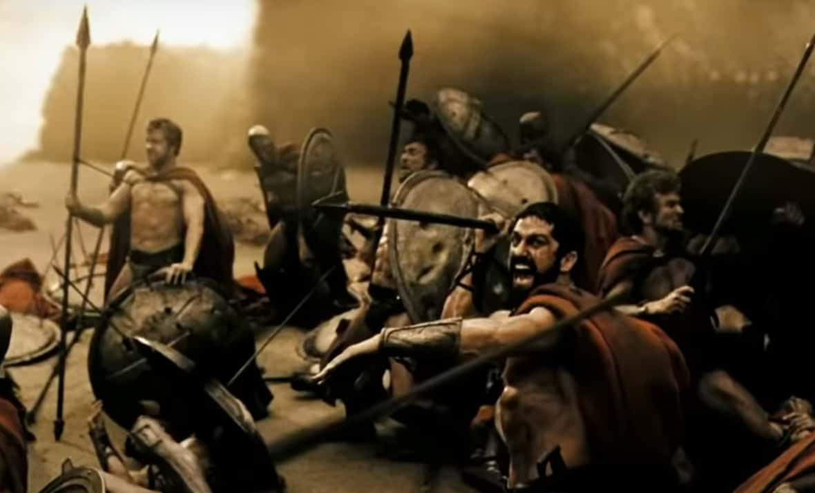 In the 2004 hit movie 'This is Sparta!', a messenger of Xerxes is kicked  into a giant hole by King Leonidas. This is because he's in Sparta. :  r/shittymoviedetails