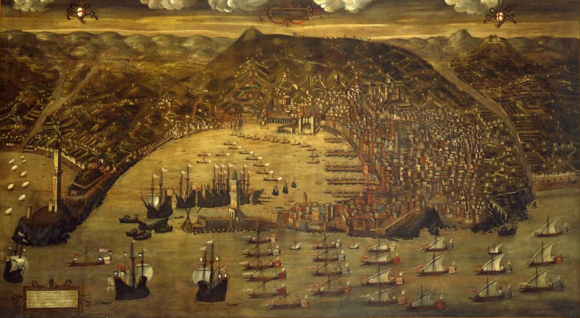 The Genoese fleet returning to port