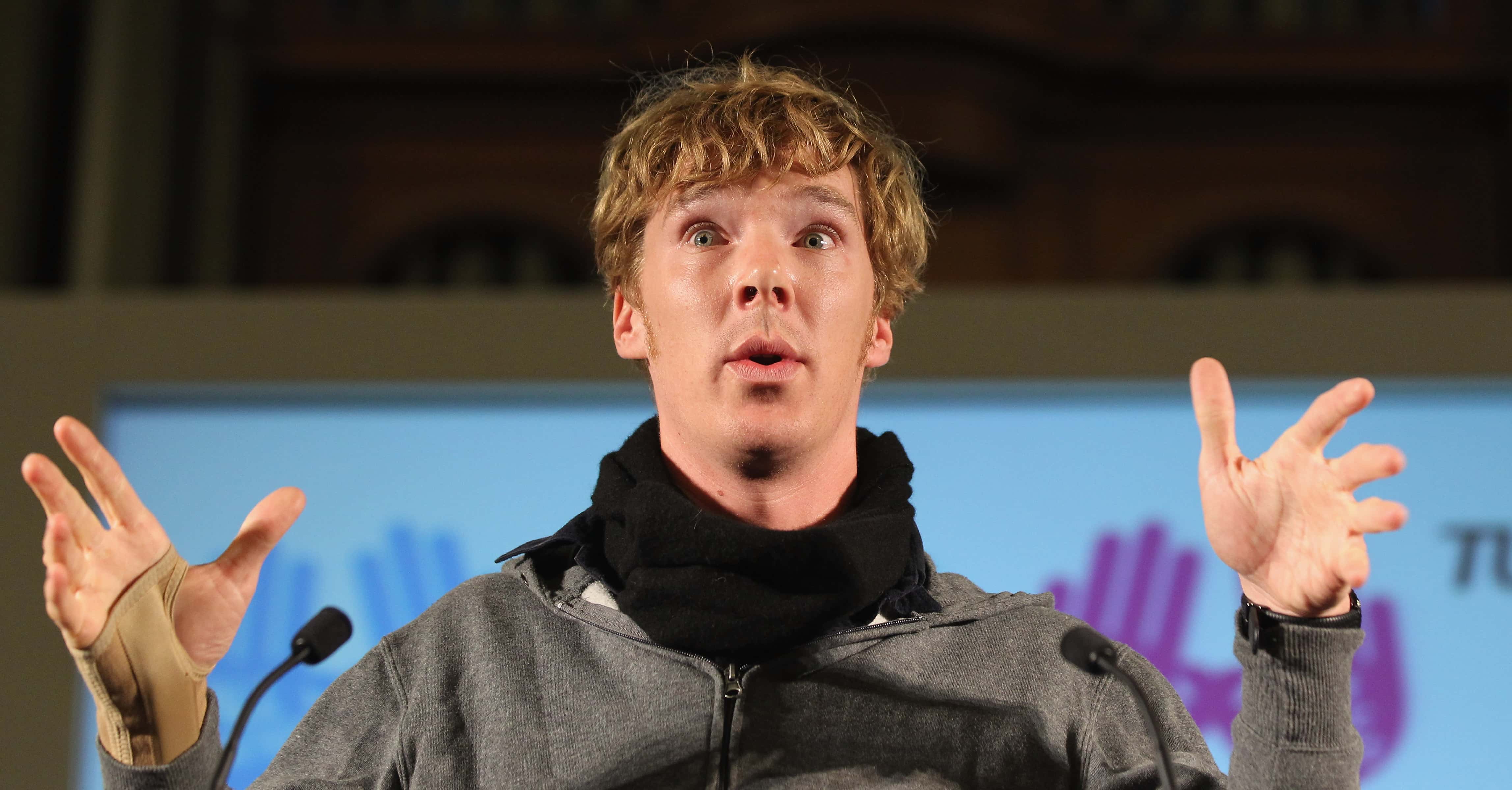 Actor Benedict Cumberbatch speaks