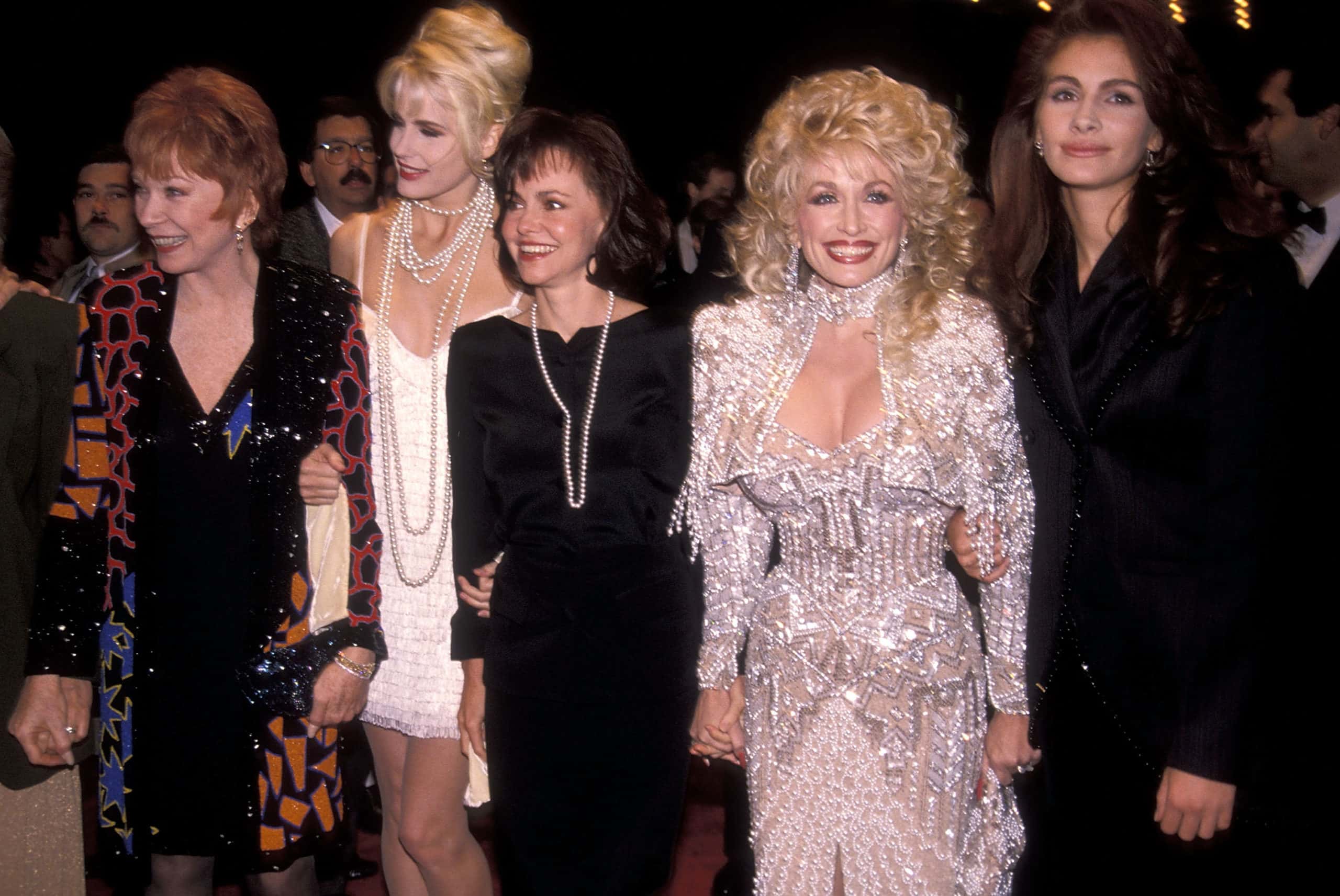 Several Actresses attending a premiere