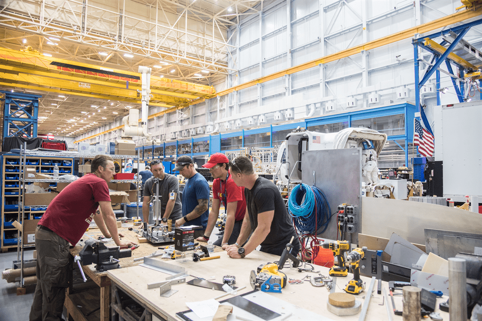 robot working at a factory