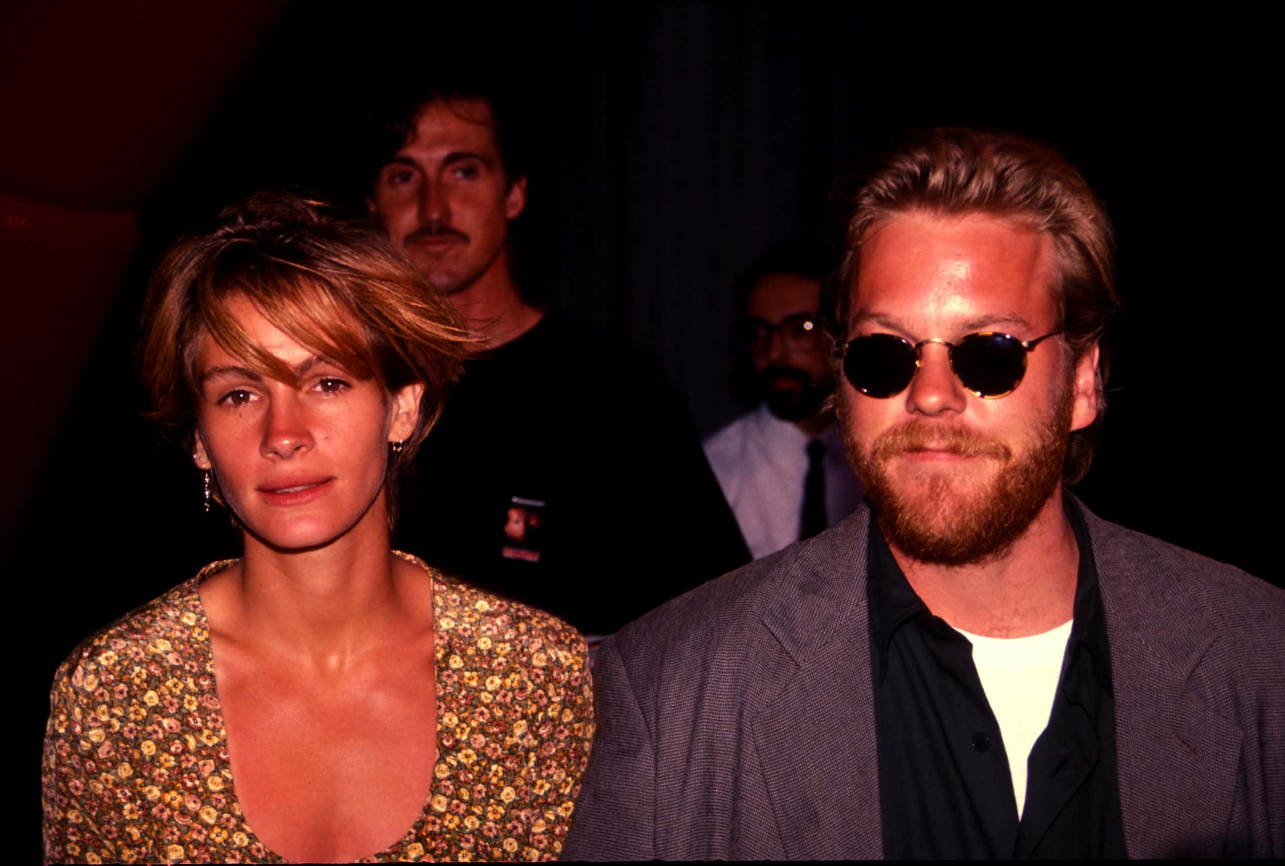 Actress Julia Roberts and her fiancé Kiefer Sutherland