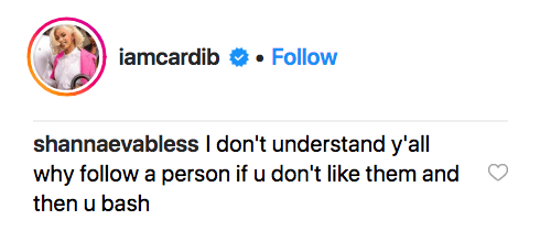 Cardi B Claps Back