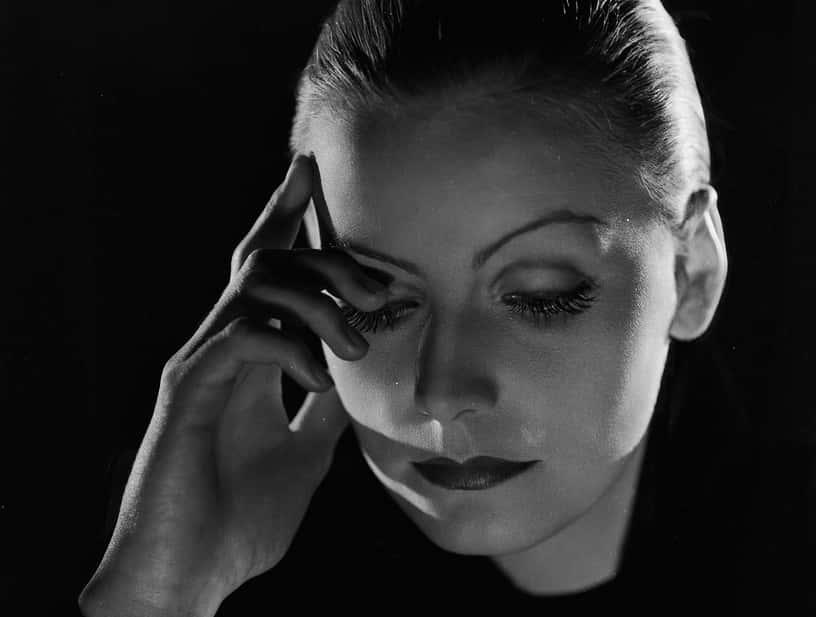 Greta Garbo  in black 