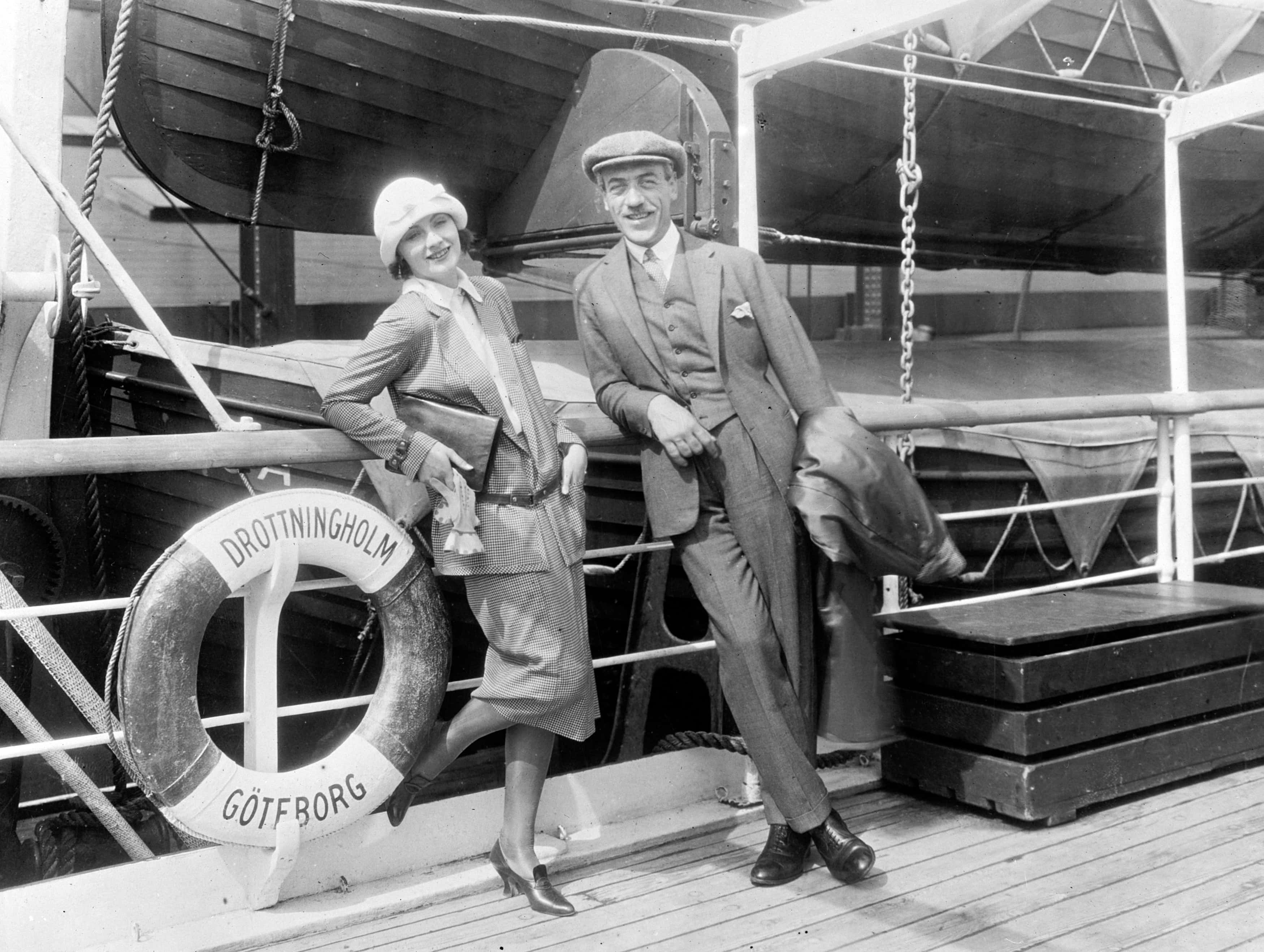 Garbo and Stiller on board 