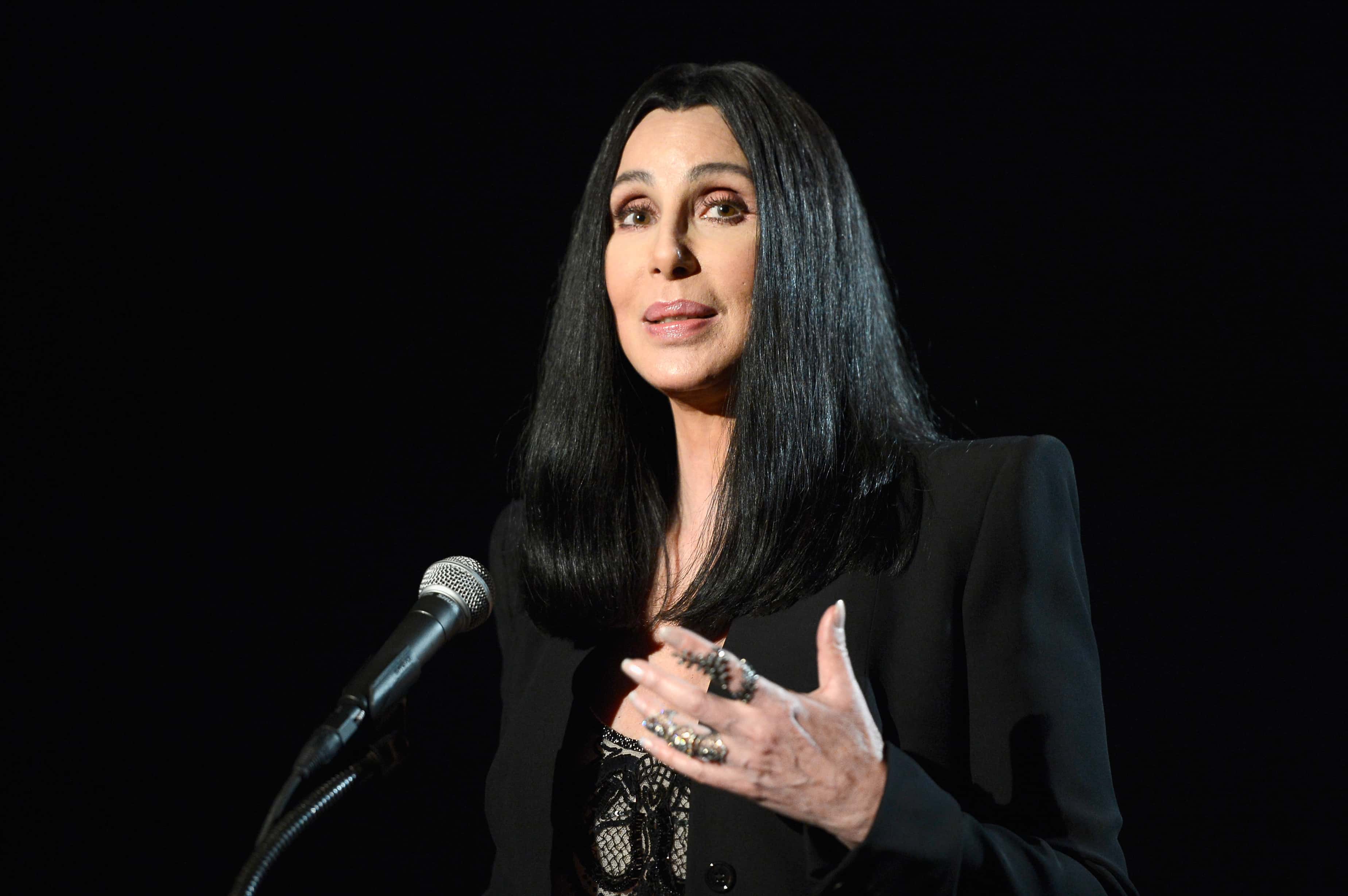 Actress Cher presenting "Moonstruck"