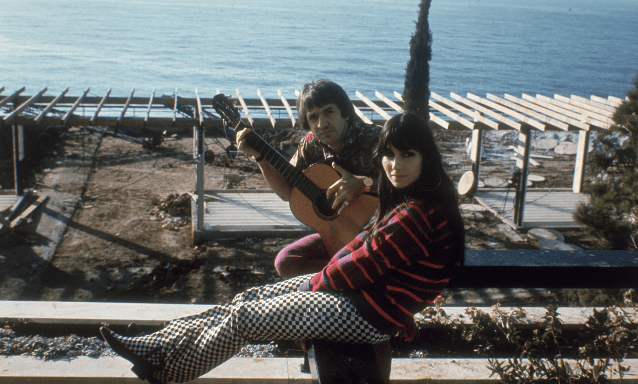 Sonny And Cher outside.