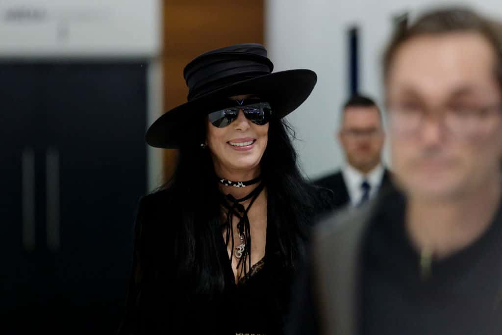 Cher arrives at the Sydney International Airport