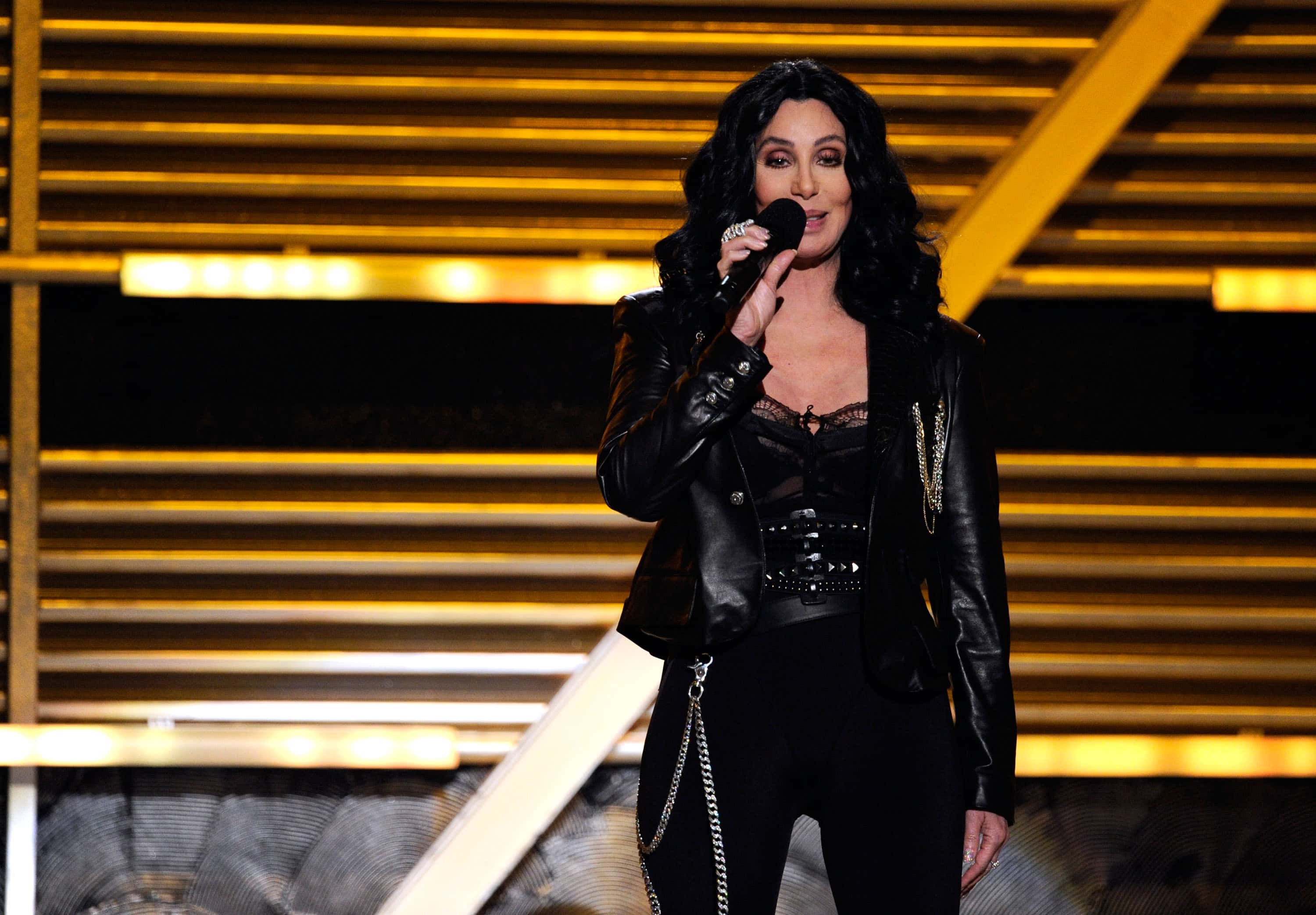 Cher speaks onstage during the 45th Annual Academy of Country Music Awards