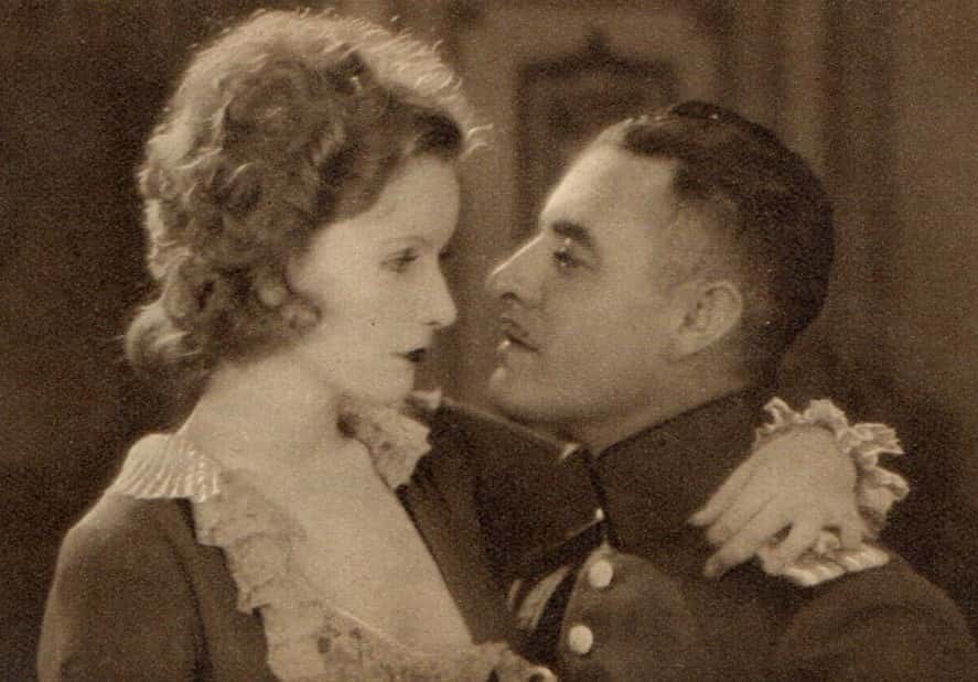 Greta Garbo and John Gilbert in the film ‘Love’ 